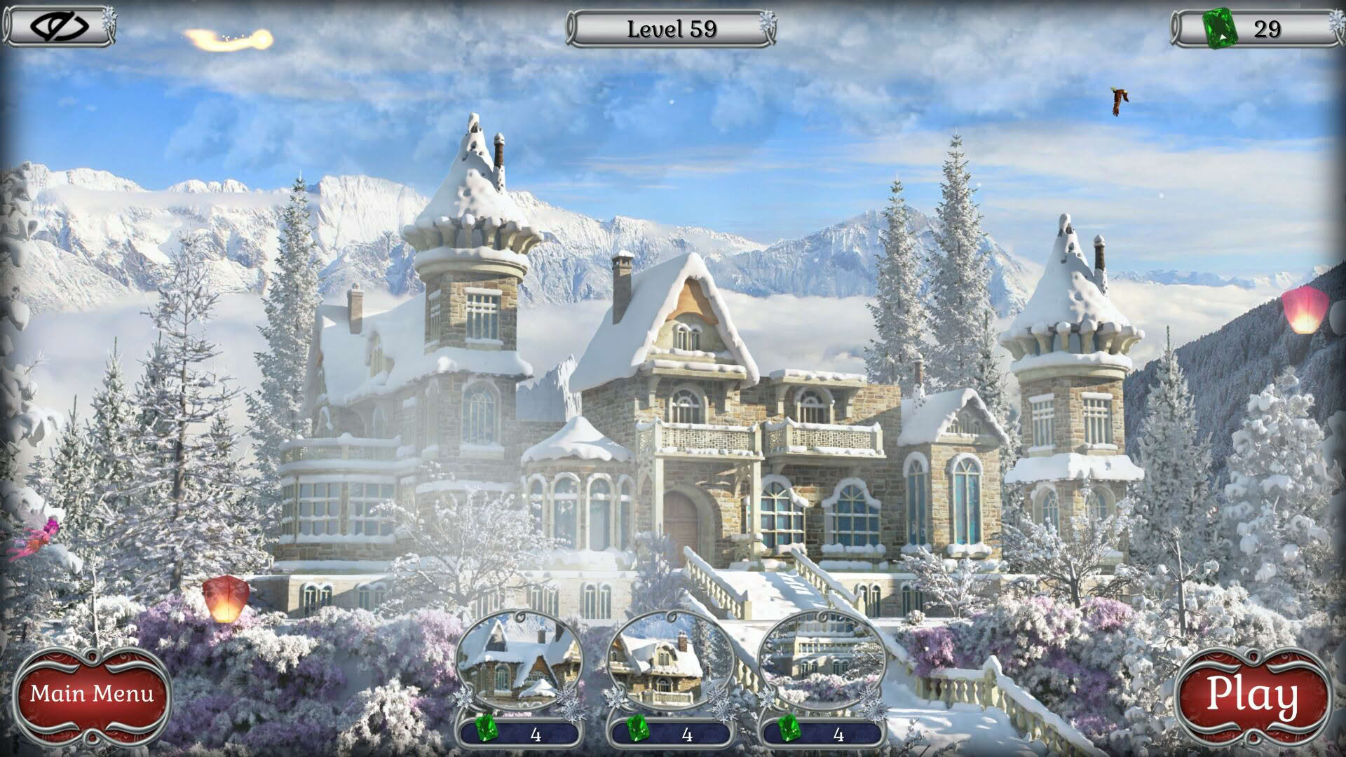 Screenshot for Jewel Match Solitaire Winterscapes 2: Collector's Edition