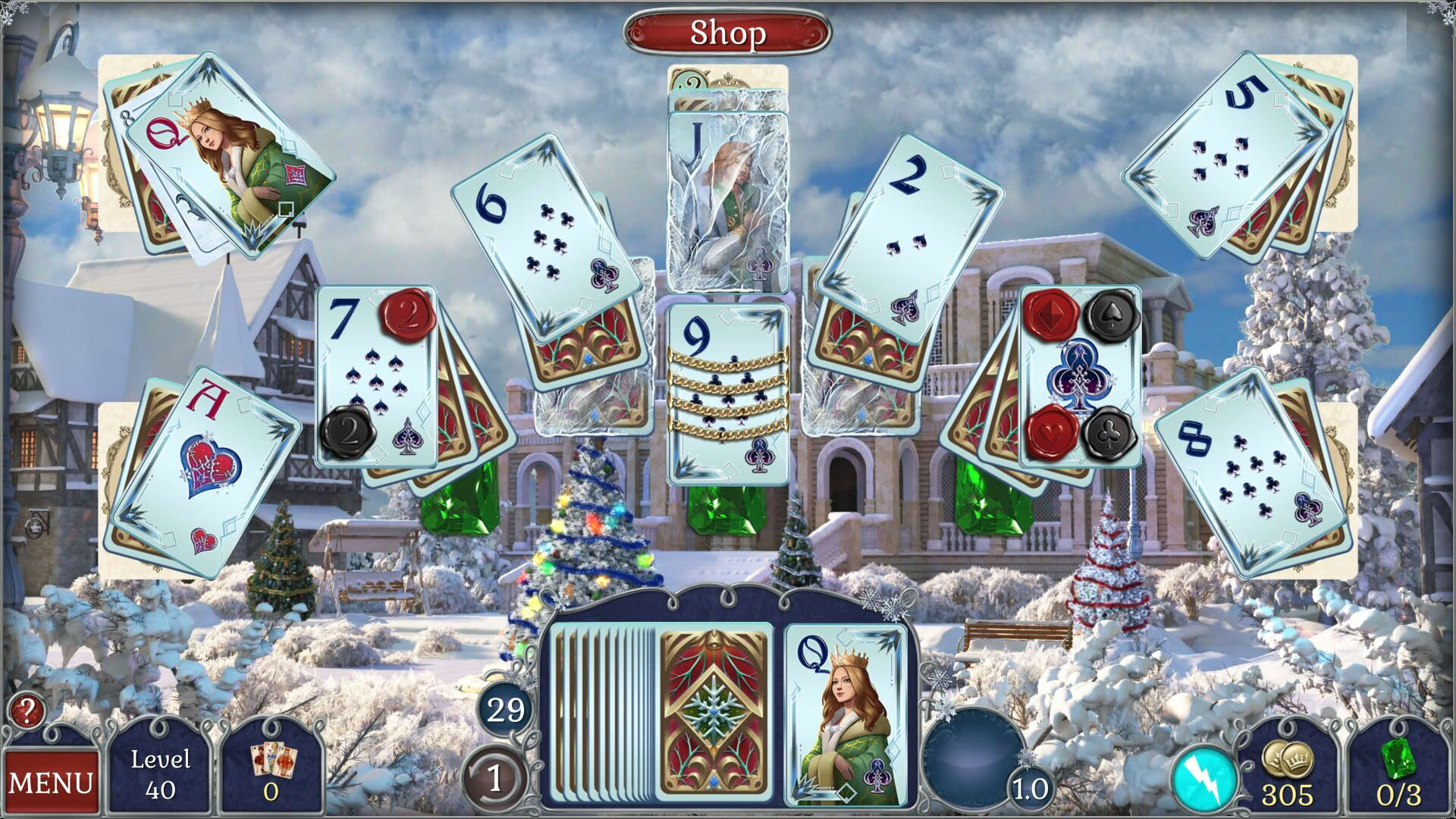 Screenshot for Jewel Match Solitaire Winterscapes 2: Collector's Edition