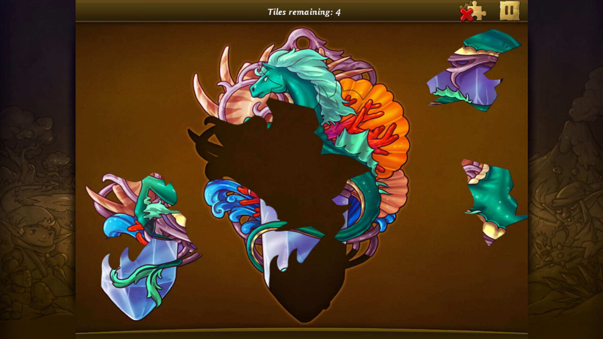 Screenshot for Elves vs. Goblins Mahjongg World