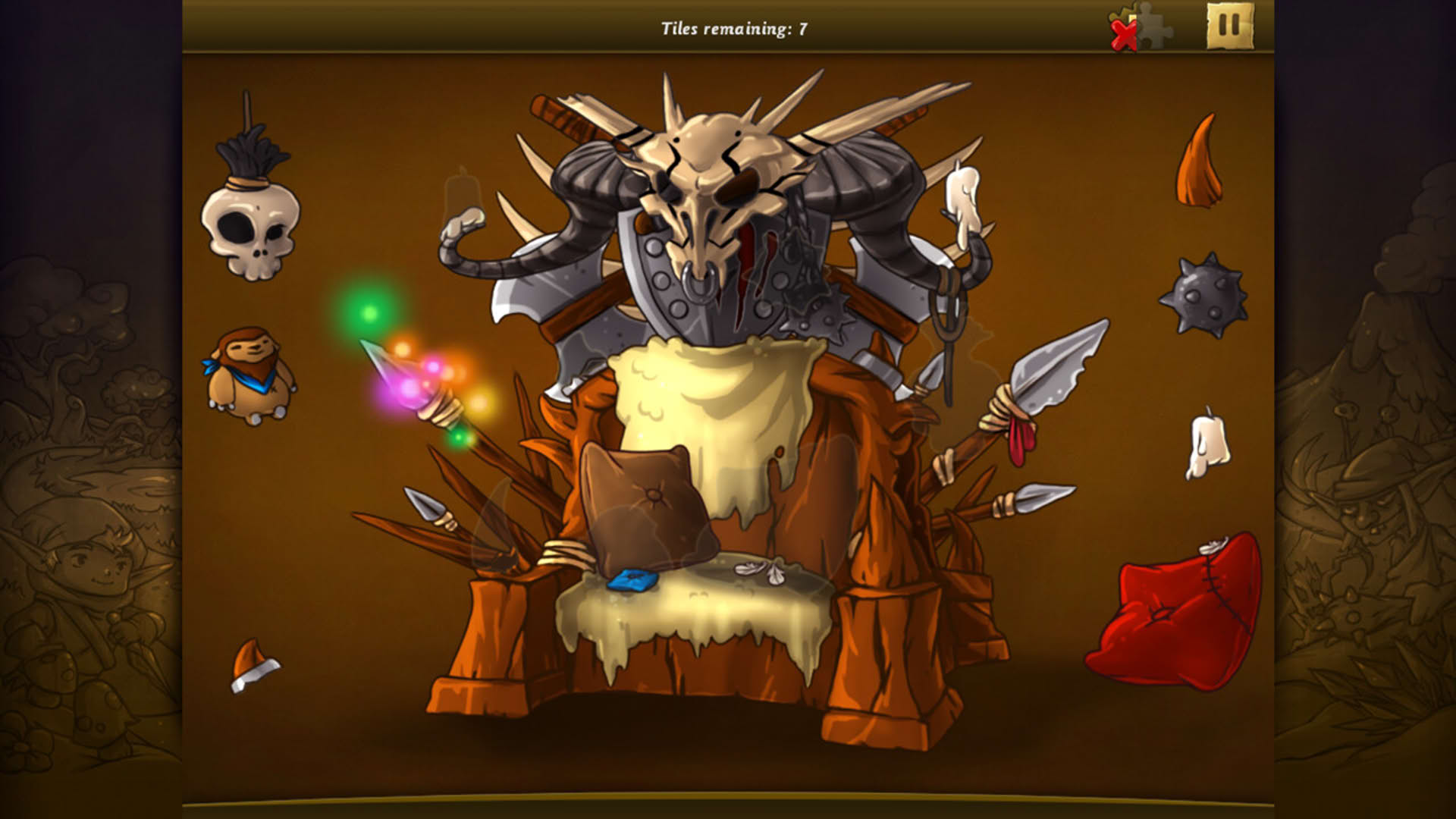 Screenshot for Elves vs. Goblins Mahjongg World