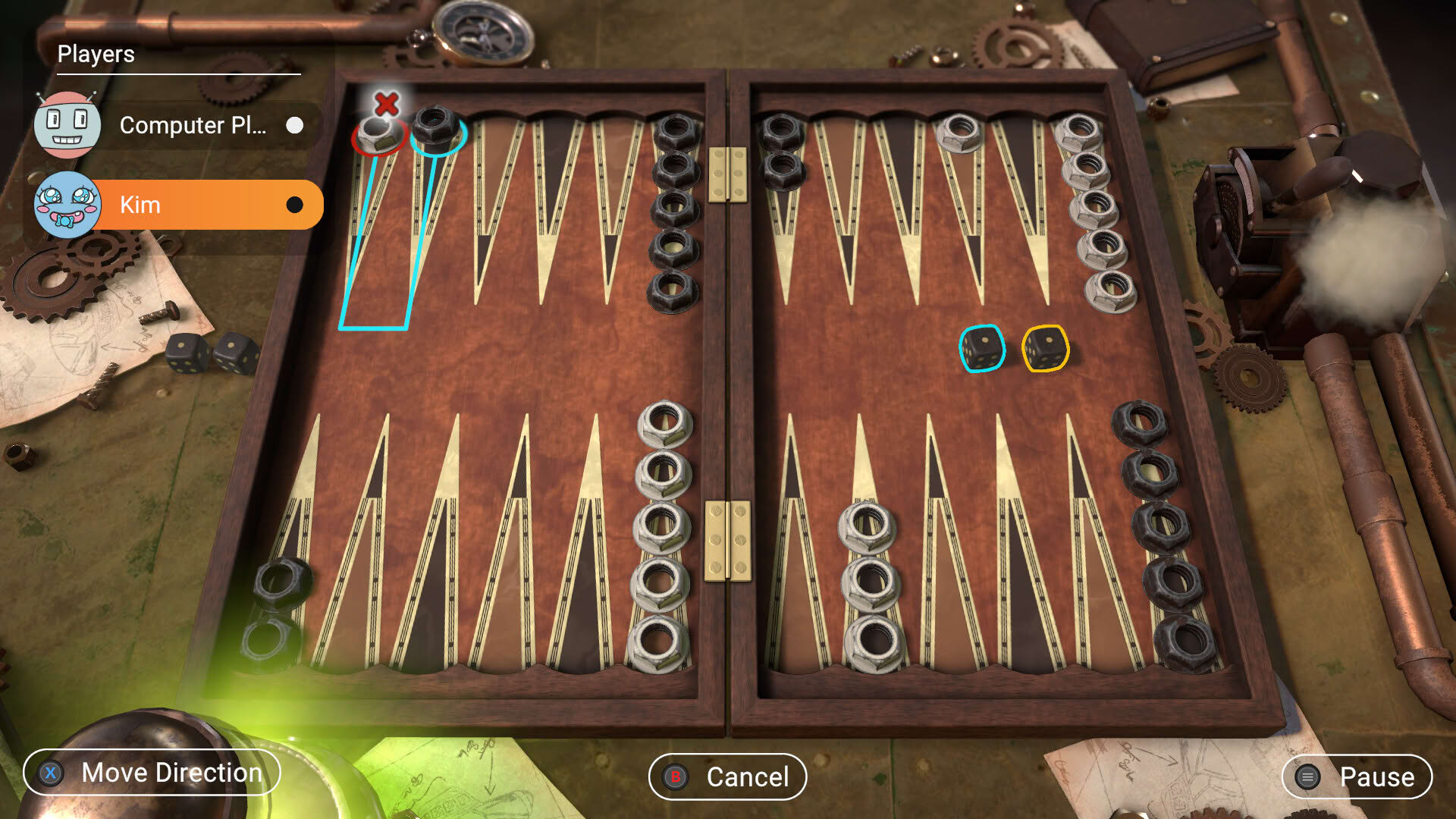 Screenshot for 3in1 Game Collection: Backgammon + Checkers + Mills