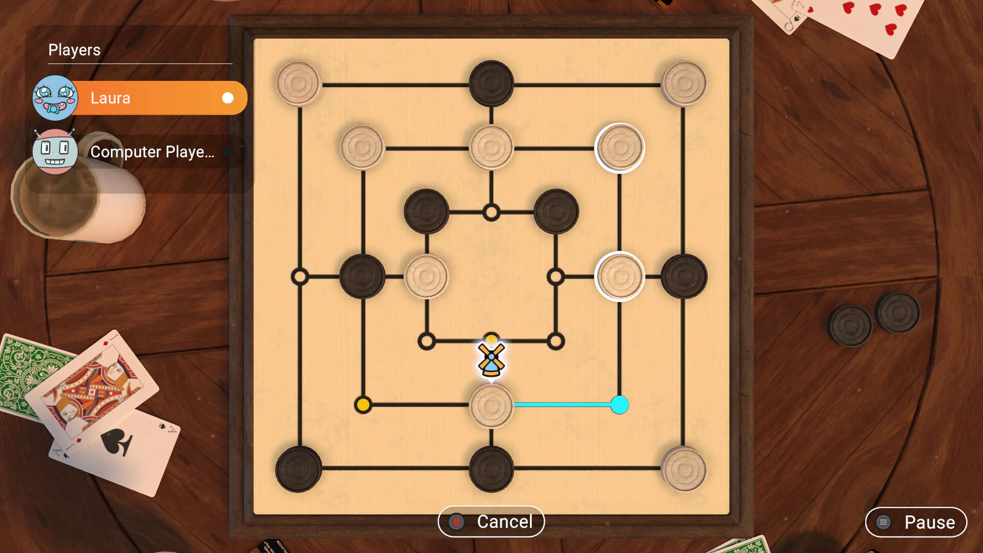 Screenshot for 3in1 Game Collection: Backgammon + Checkers + Mills