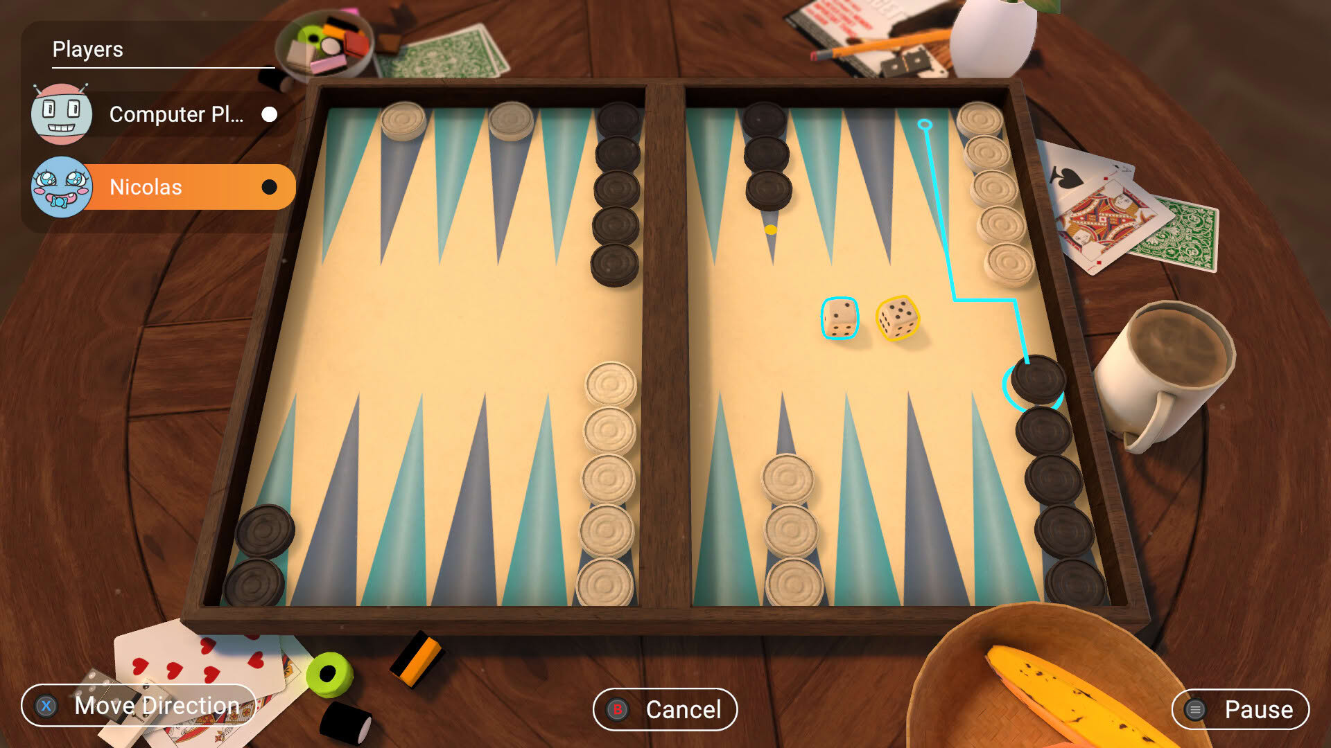 Screenshot for 3in1 Game Collection: Backgammon + Checkers + Mills