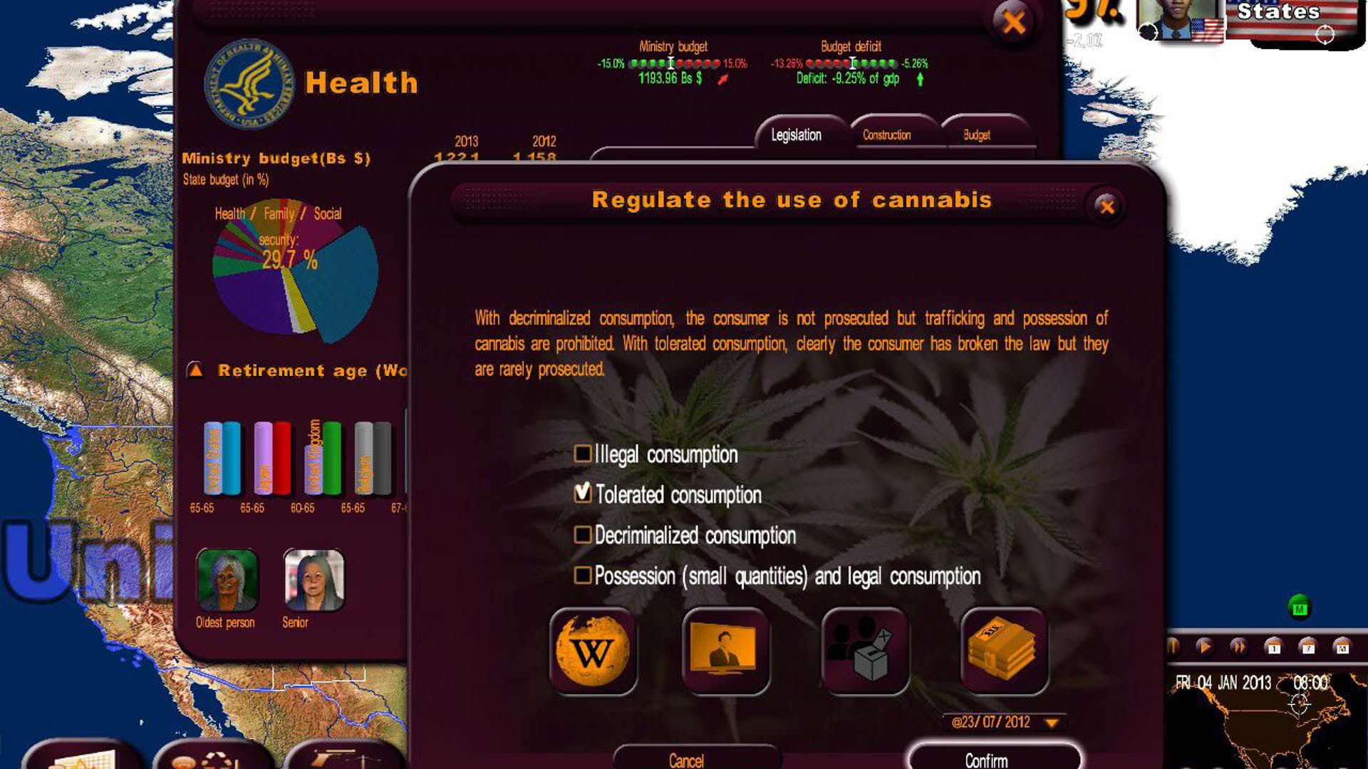 Screenshot for Masters of the World: Geopolitical Simulator 3