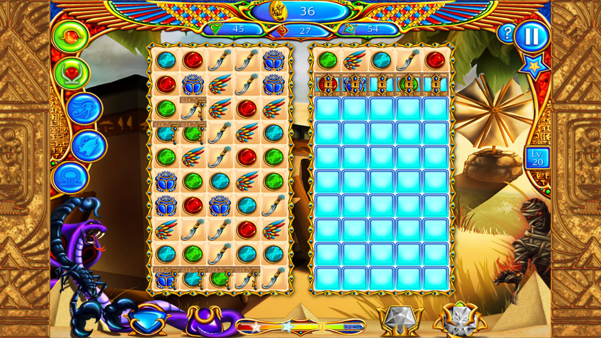 Screenshot for Legend of Egypt: Jewels of the Gods