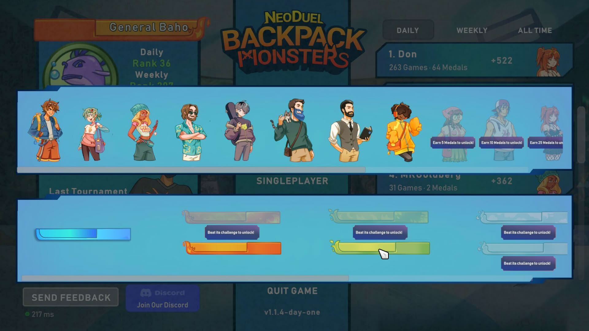 Screenshot for NeoDuel: Backpack Monsters