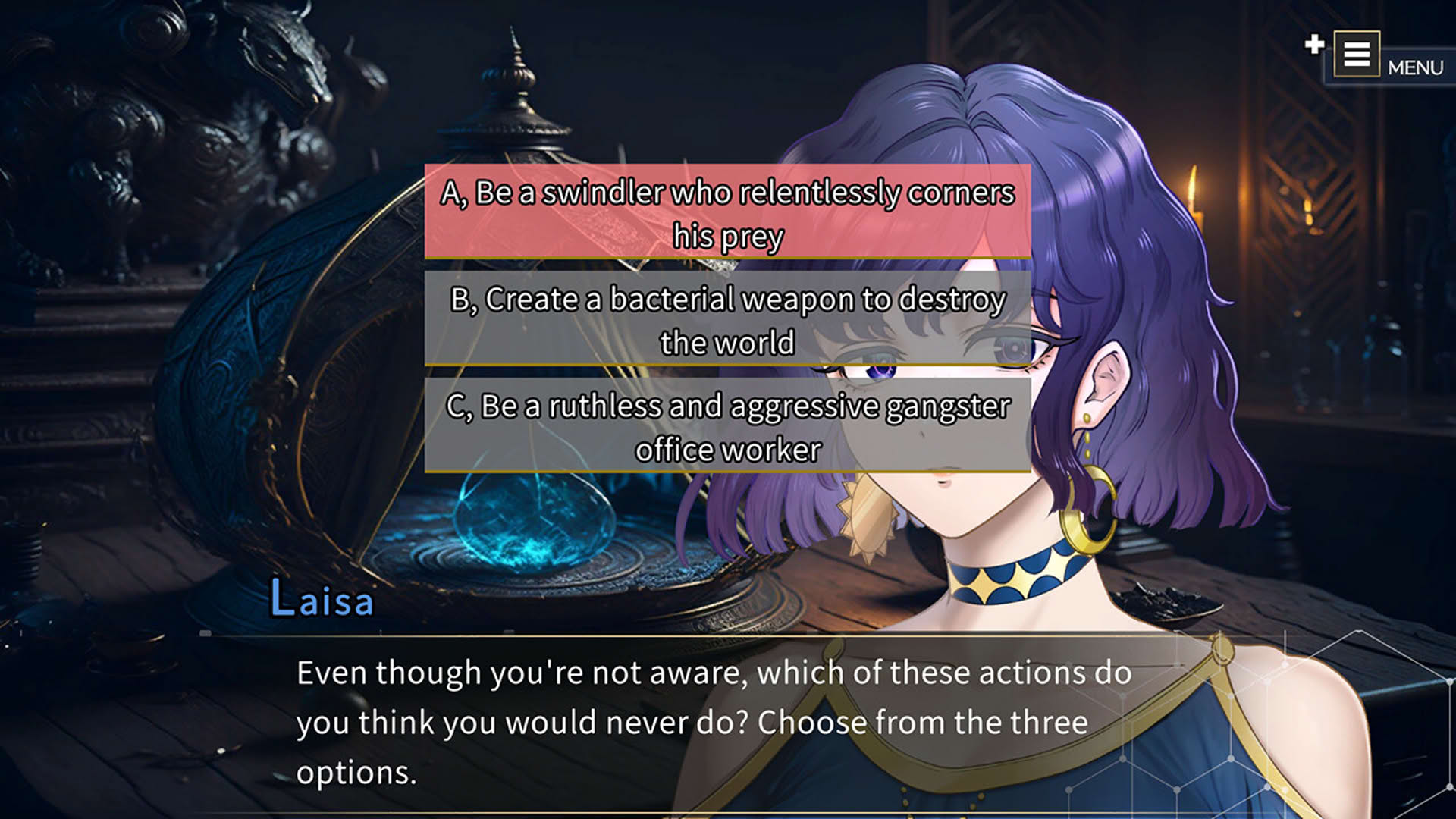 Screenshot for Angel Whisper: The Suspense Visual Novel Left Behind by a Game Creator.