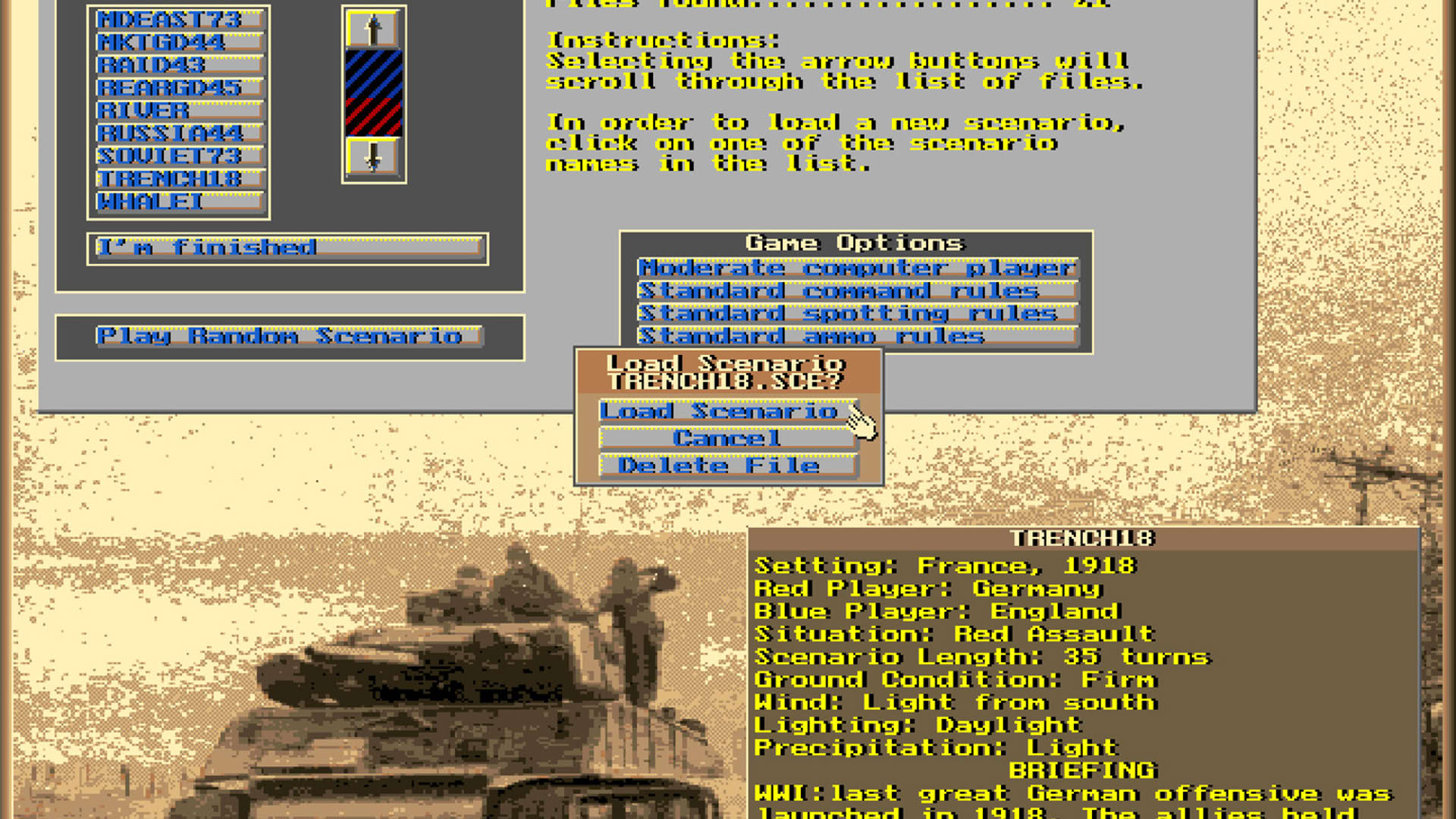 Screenshot for Wargame Construction Set II: Tanks!