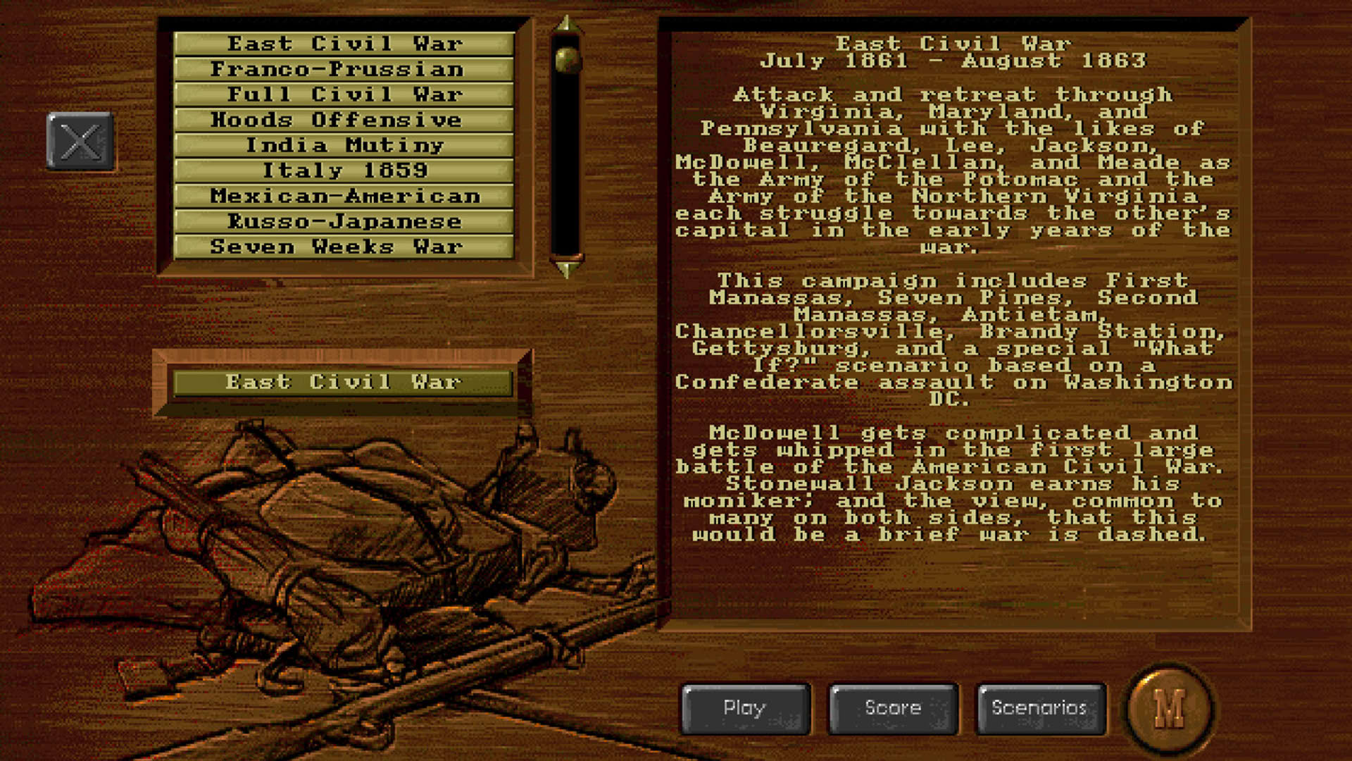 Screenshot for Wargame Construction Set III: Age of Rifles 1846-1905