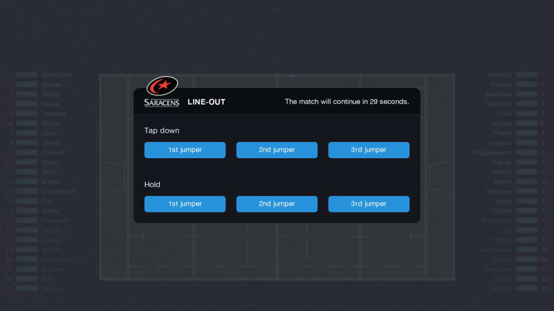 Screenshot for Pro Rugby Manager 2015