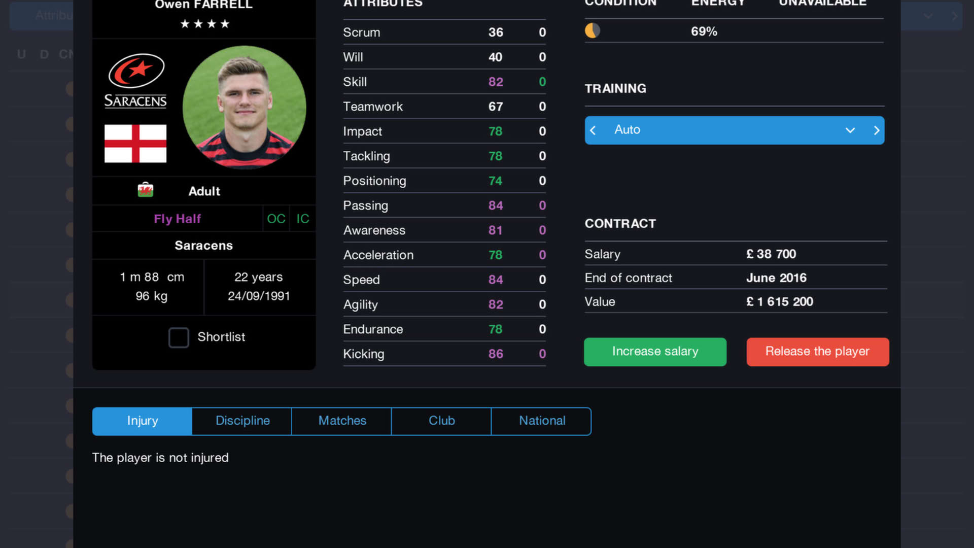 Screenshot for Pro Rugby Manager 2015