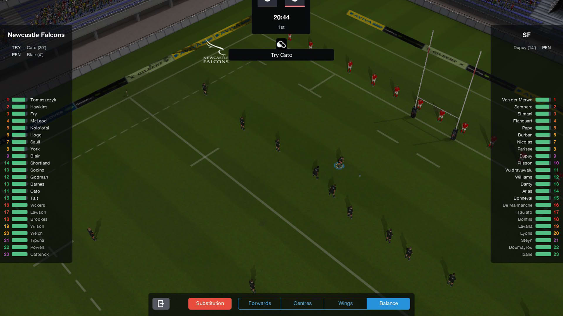 Screenshot for Pro Rugby Manager 2015