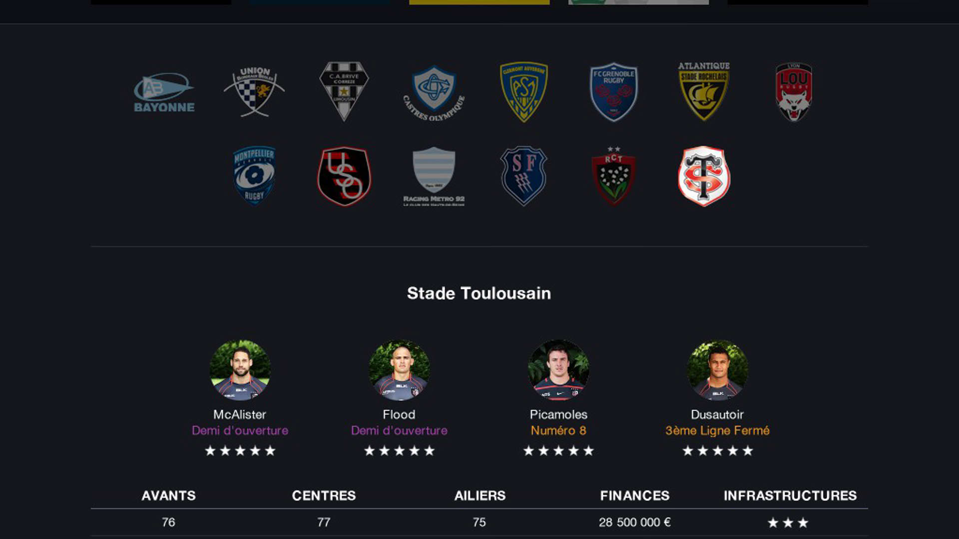 Screenshot for Pro Rugby Manager 2015
