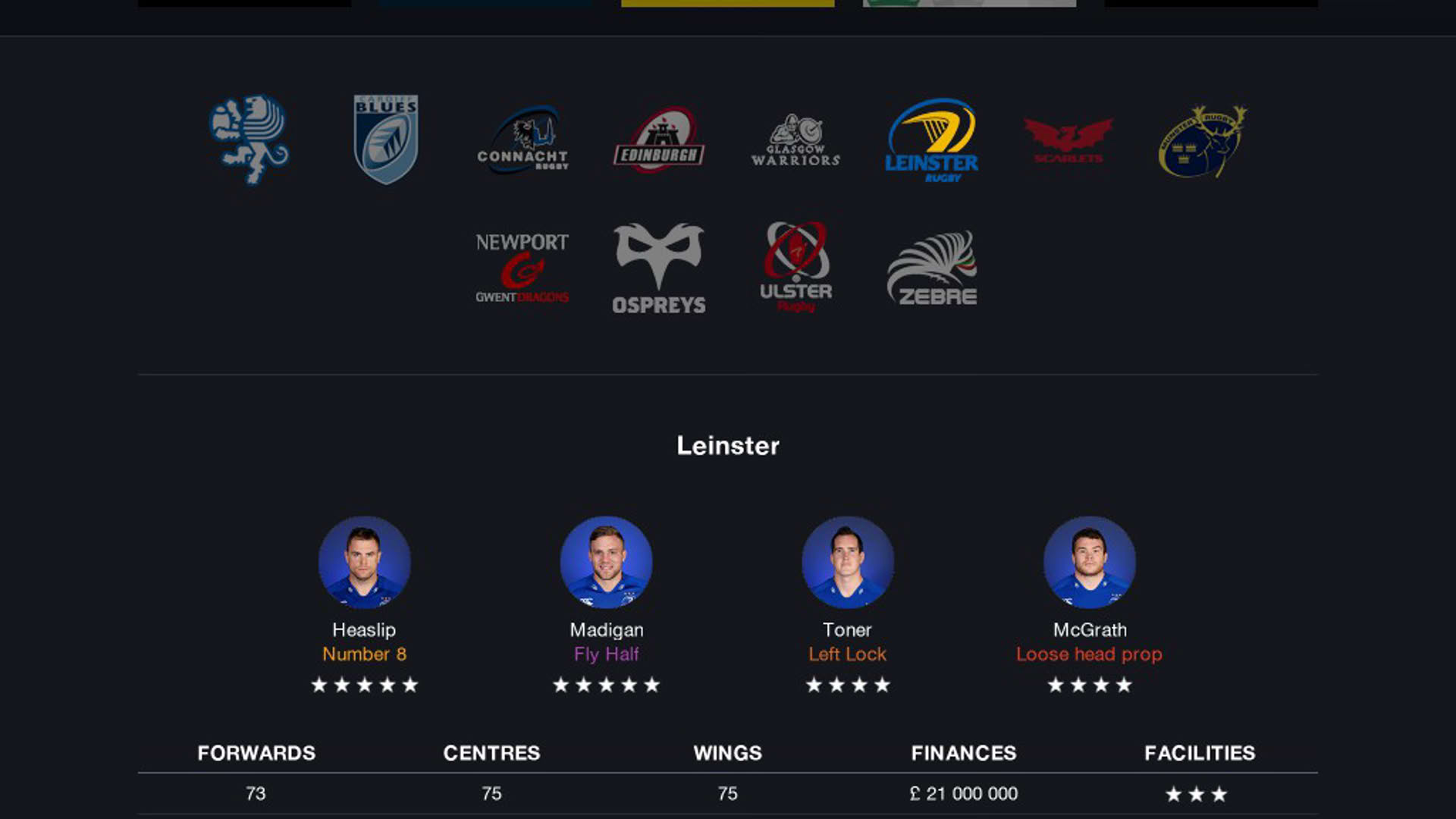 Screenshot for Pro Rugby Manager 2015