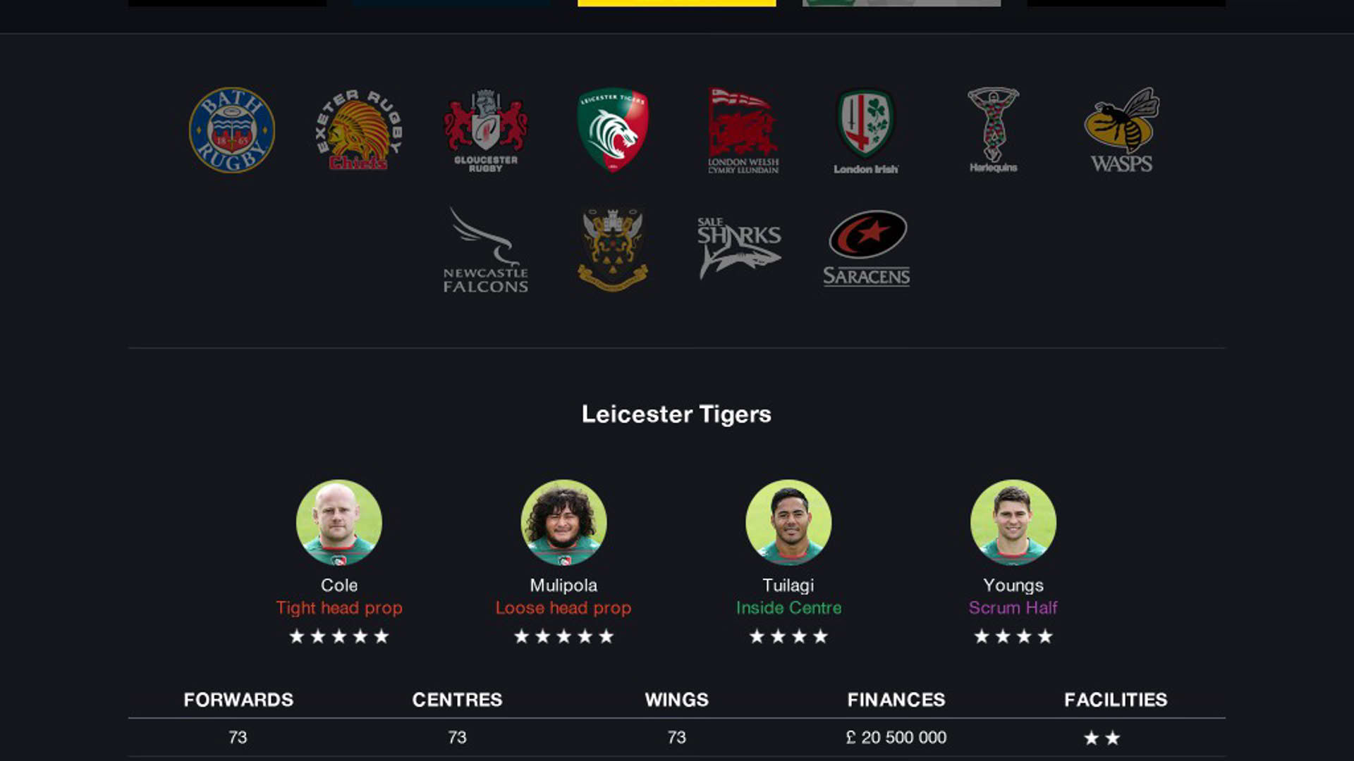 Screenshot for Pro Rugby Manager 2015