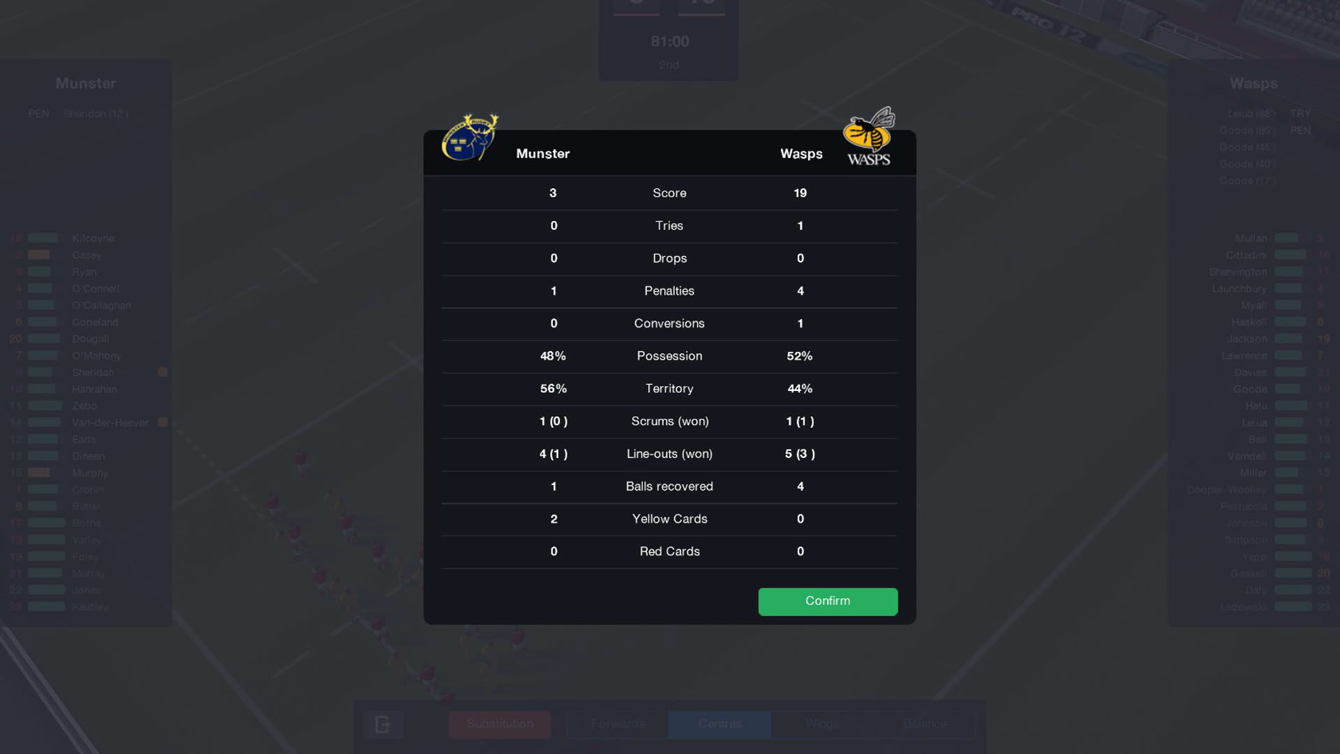 Screenshot for Pro Rugby Manager 2015