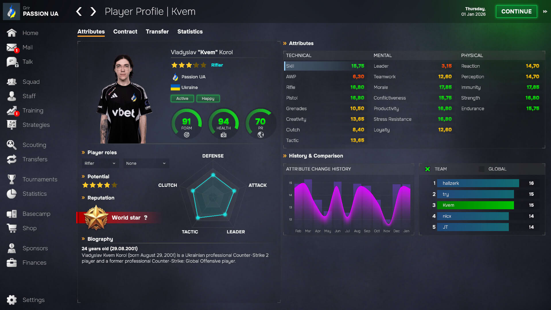 Screenshot for Esports Manager 2026