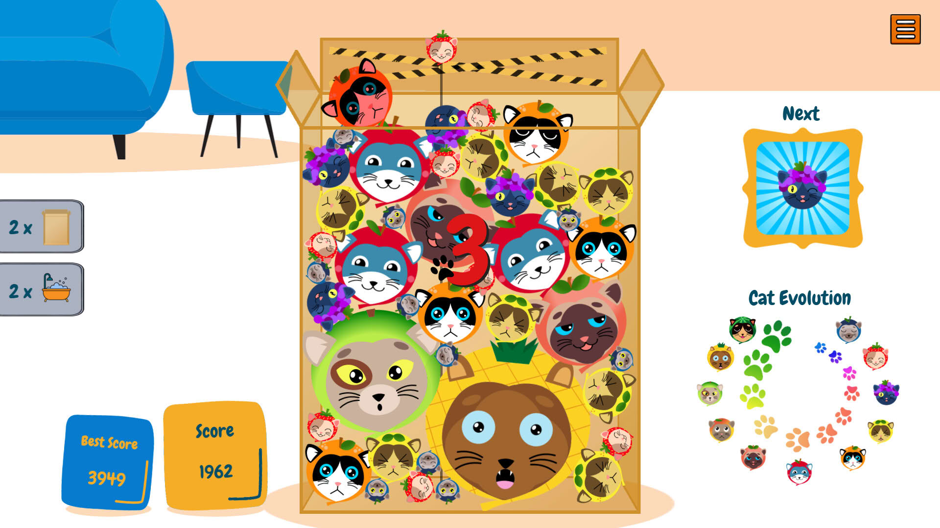Screenshot for CatMelon: Suika Game