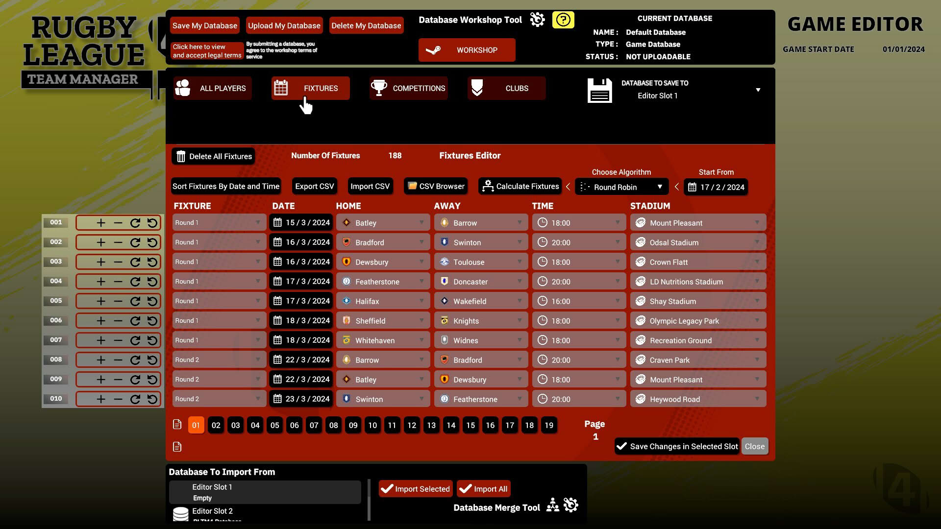 Screenshot for Rugby League Team Manager 4