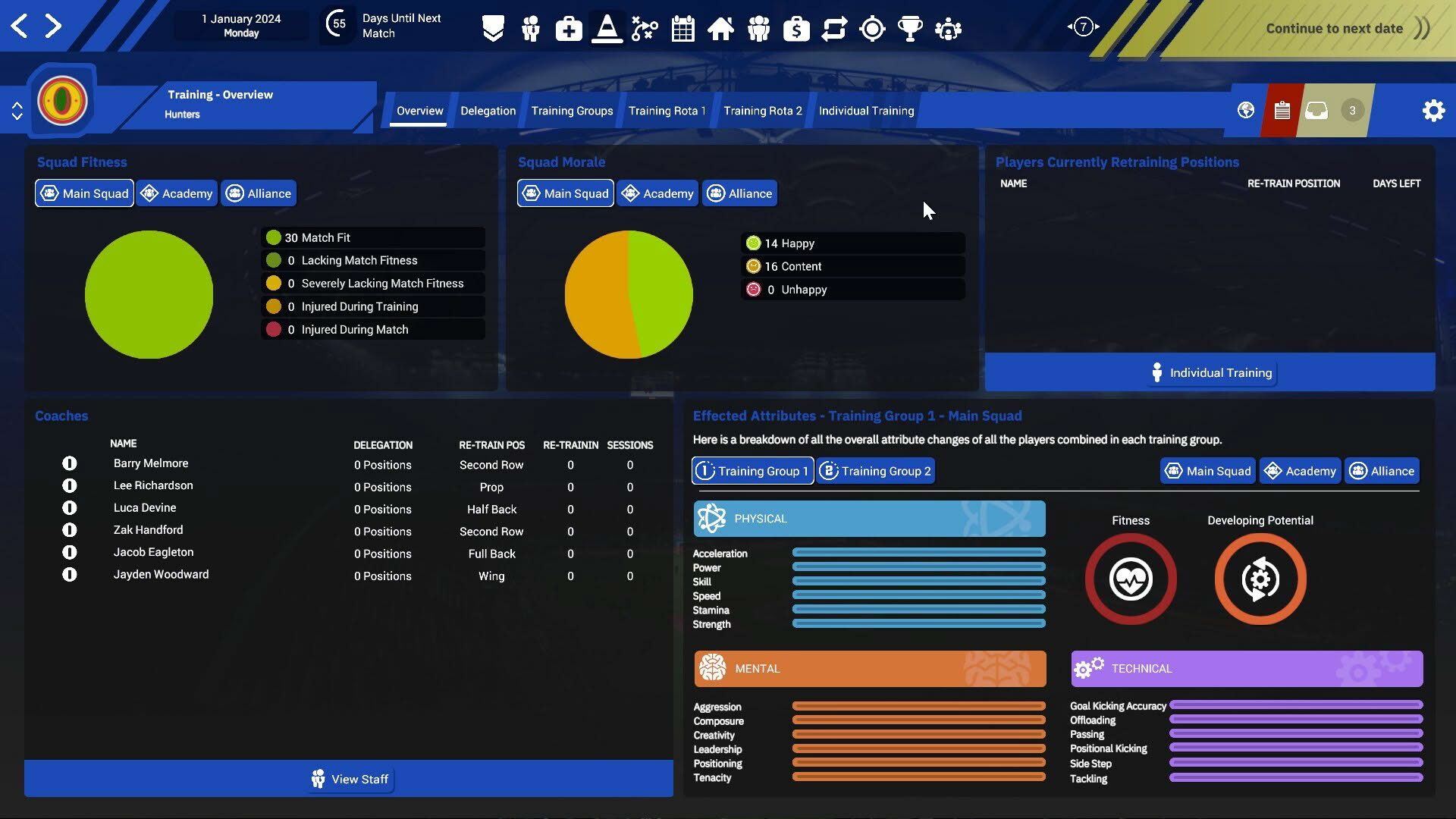 Screenshot for Rugby League Team Manager 4