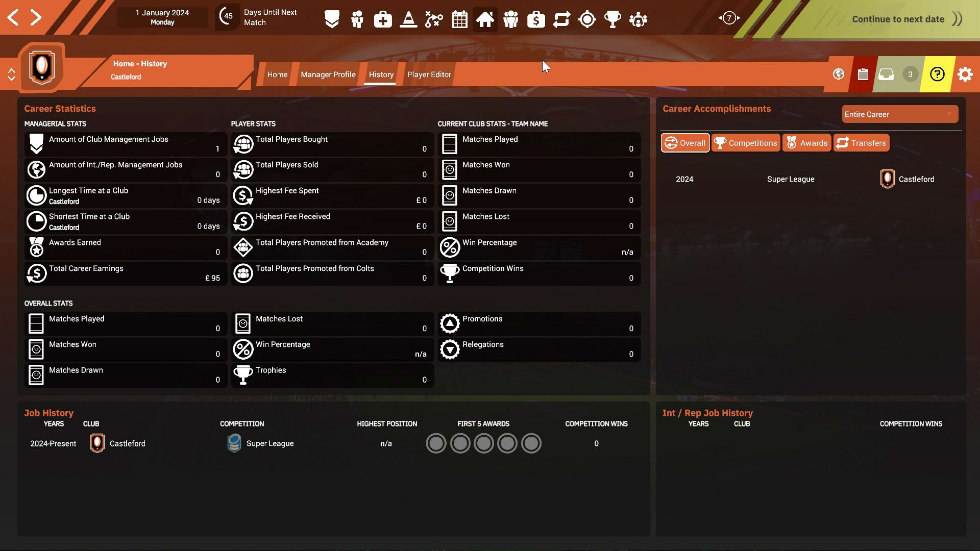 Screenshot for Rugby League Team Manager 4