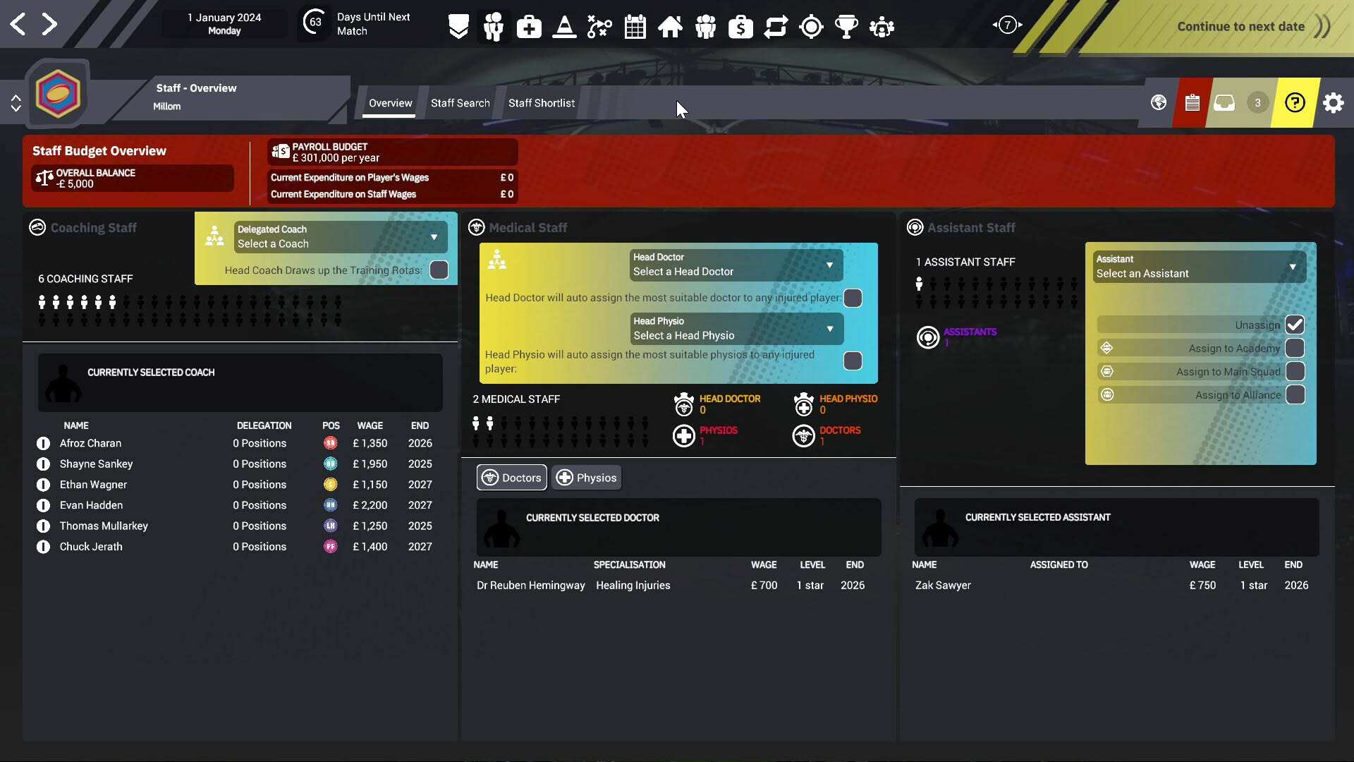 Screenshot for Rugby League Team Manager 4