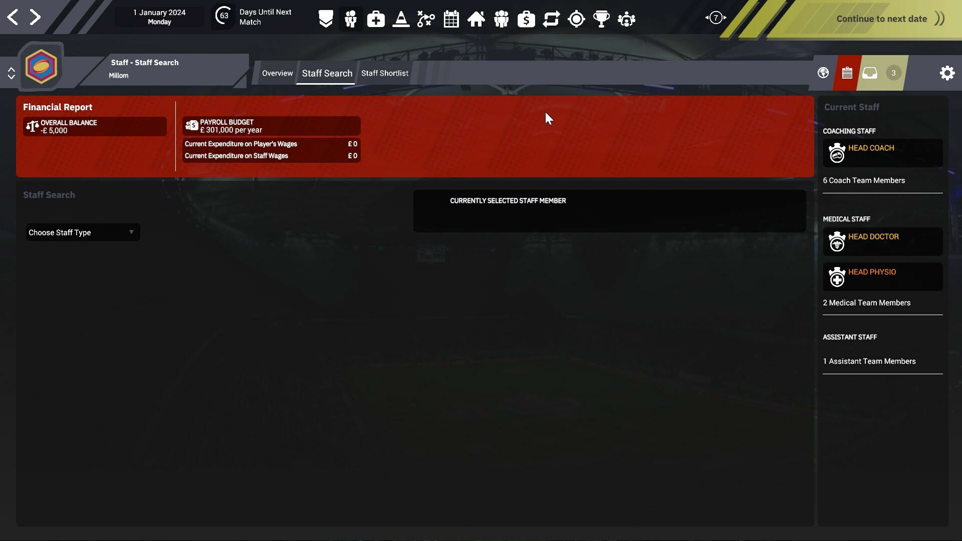 Screenshot for Rugby League Team Manager 4