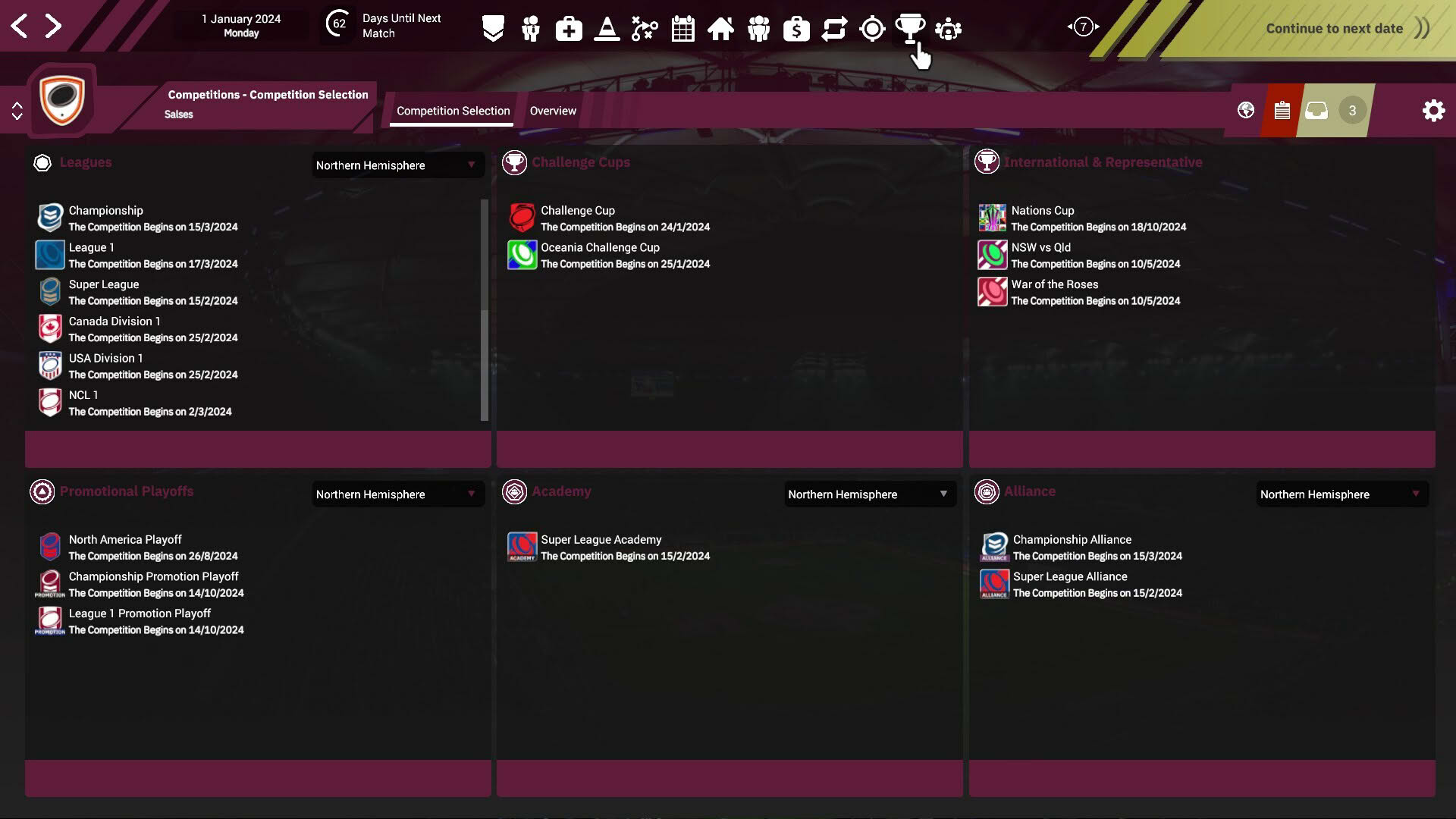 Screenshot for Rugby League Team Manager 4