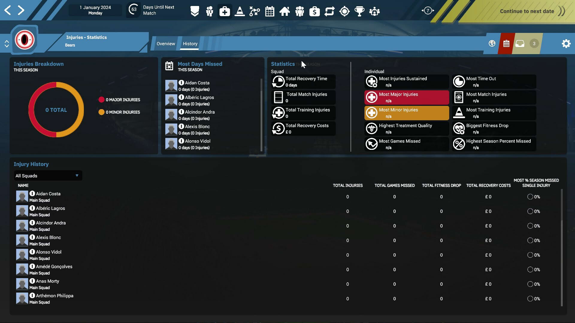 Screenshot for Rugby League Team Manager 4