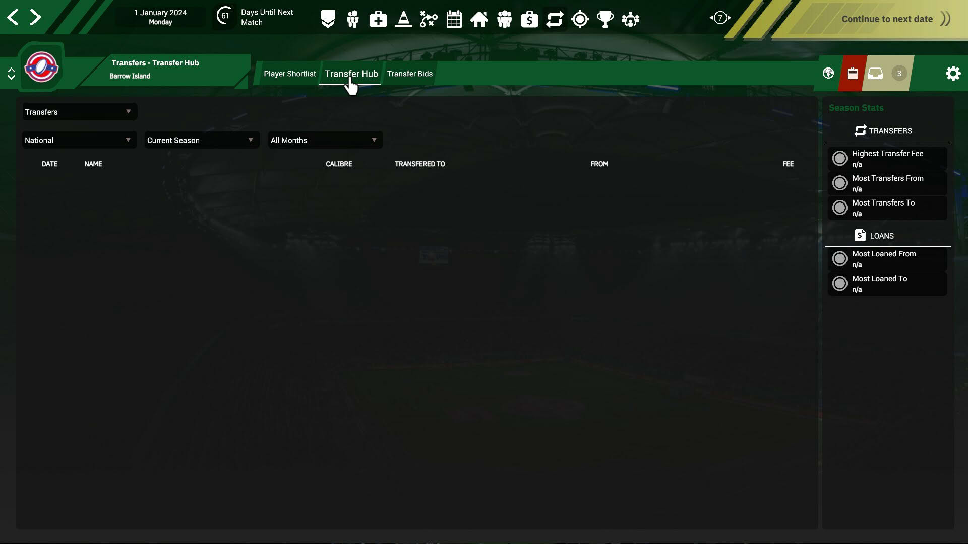 Screenshot for Rugby League Team Manager 4