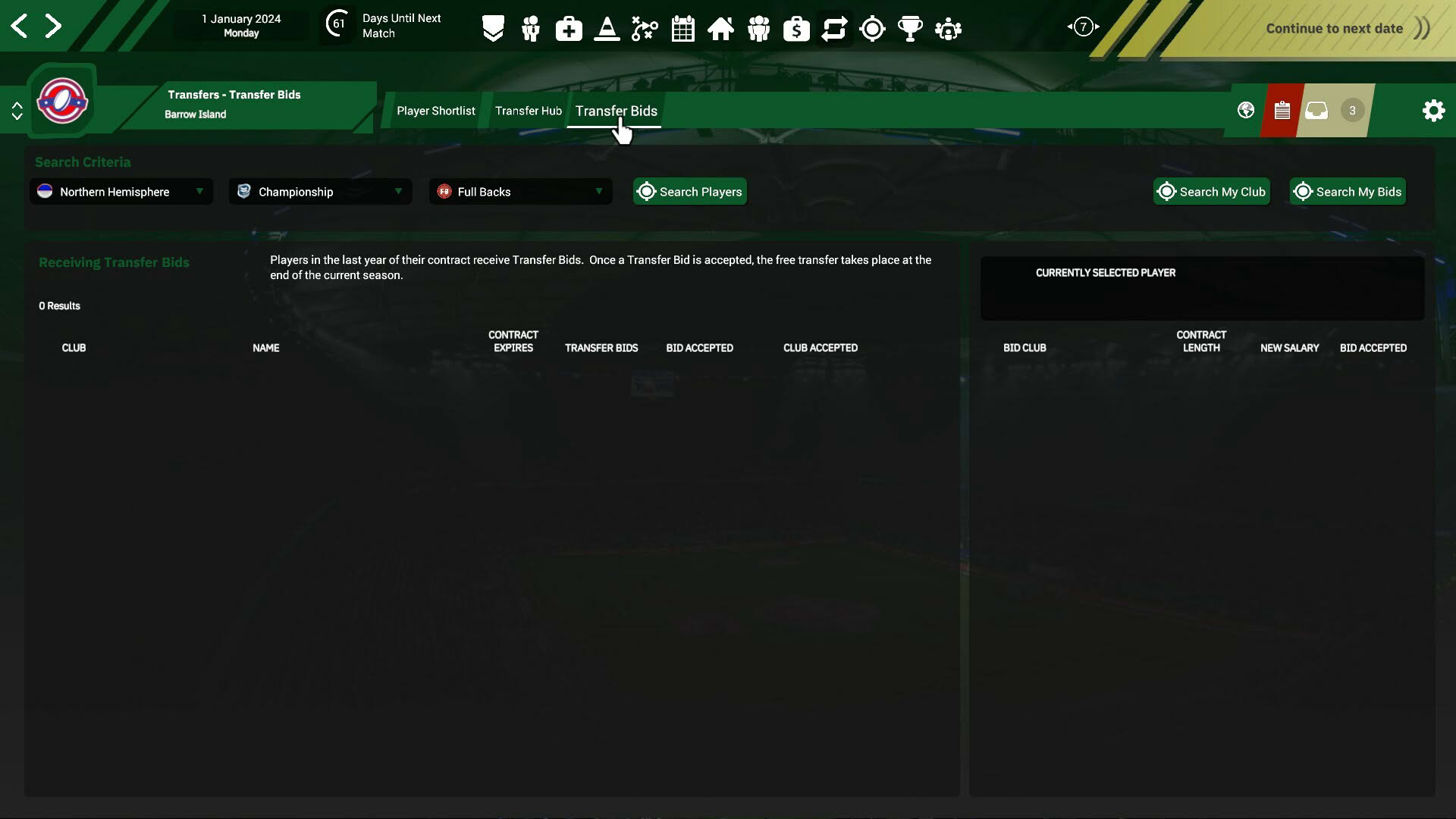 Screenshot for Rugby League Team Manager 4