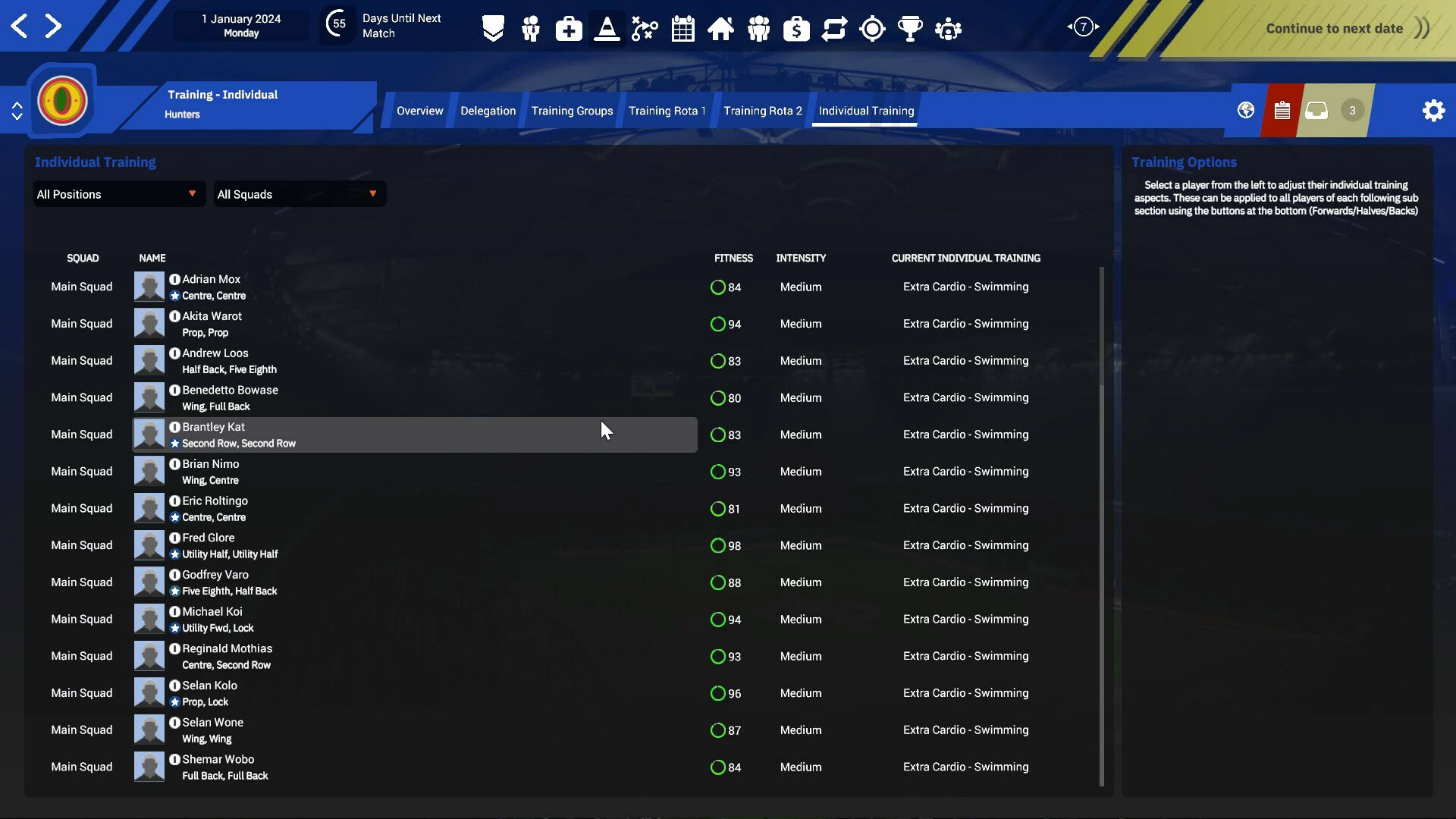 Screenshot for Rugby League Team Manager 4