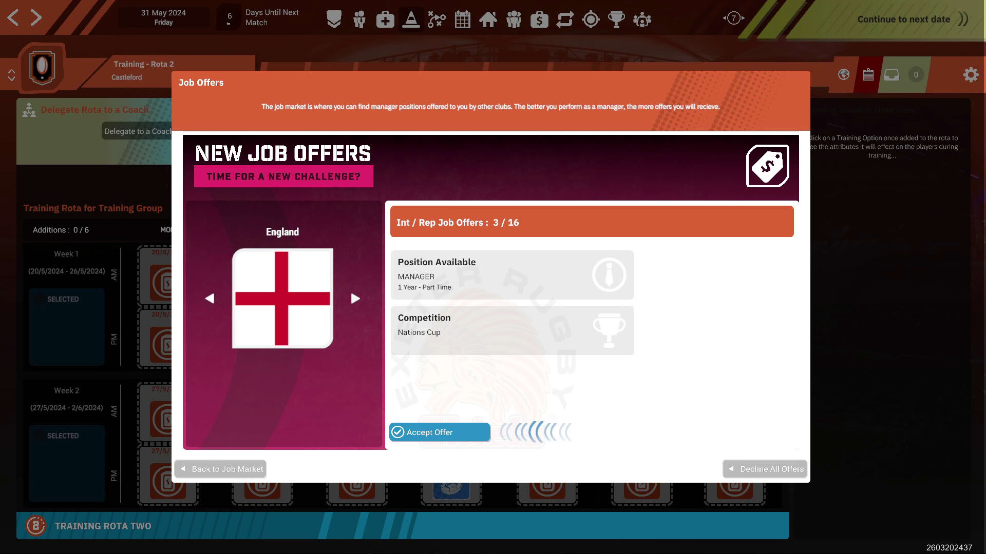 Screenshot for Rugby League Team Manager 4