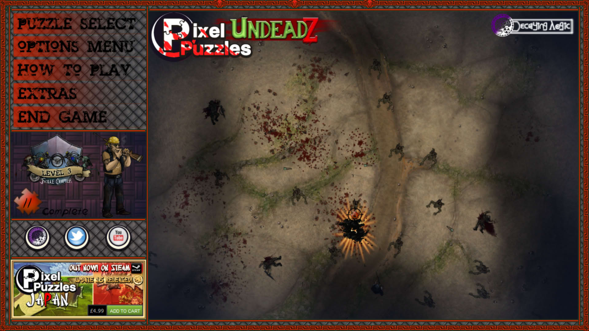Screenshot for Pixel Puzzles: UndeadZ