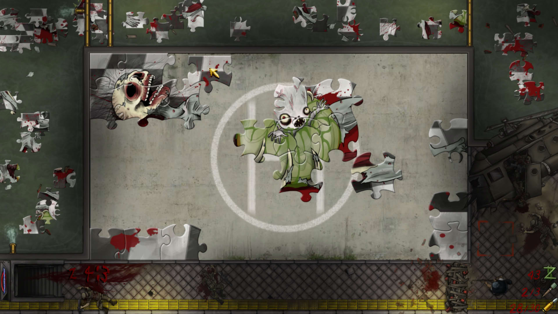 Screenshot for Pixel Puzzles: UndeadZ