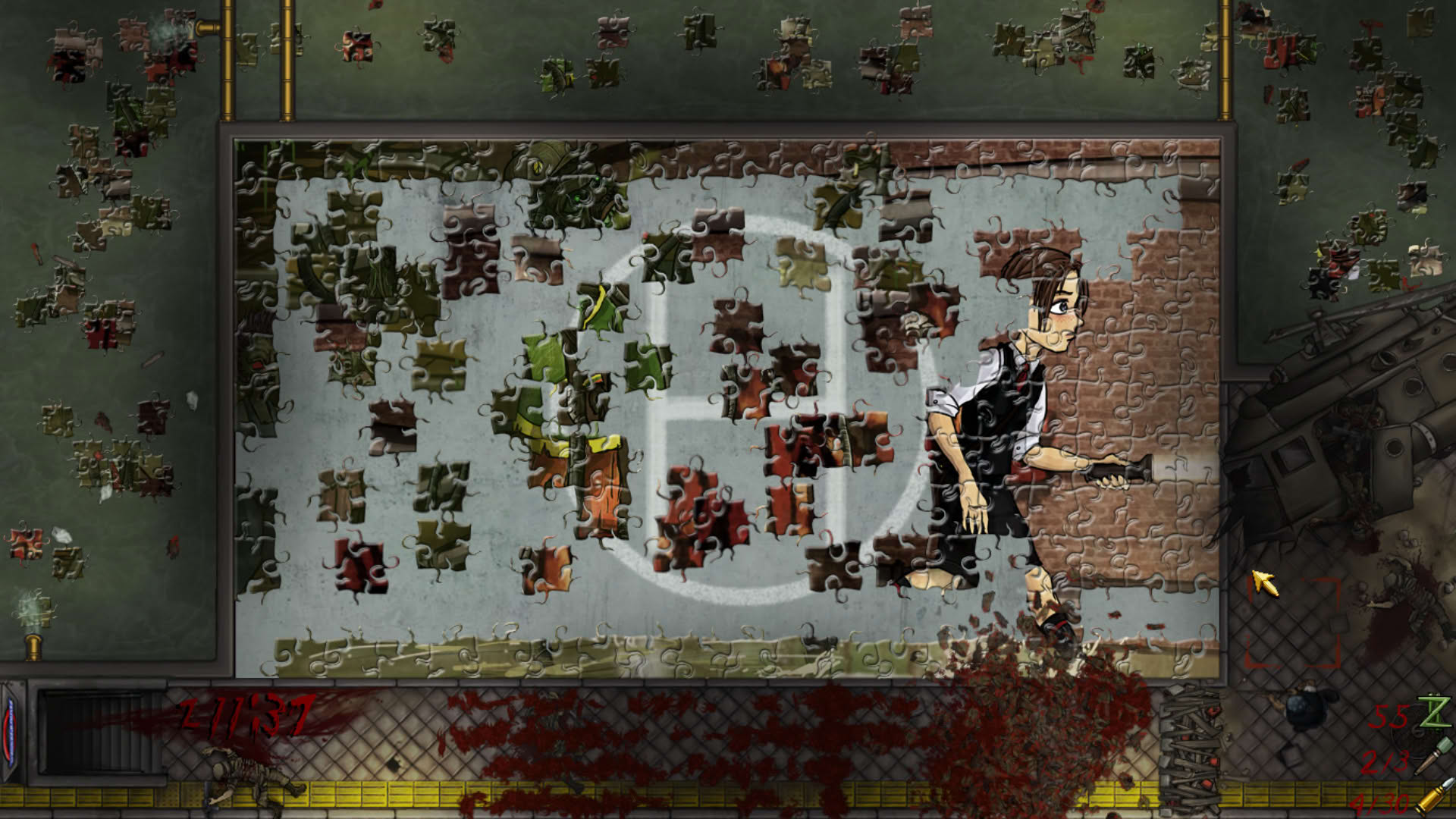 Screenshot for Pixel Puzzles: UndeadZ