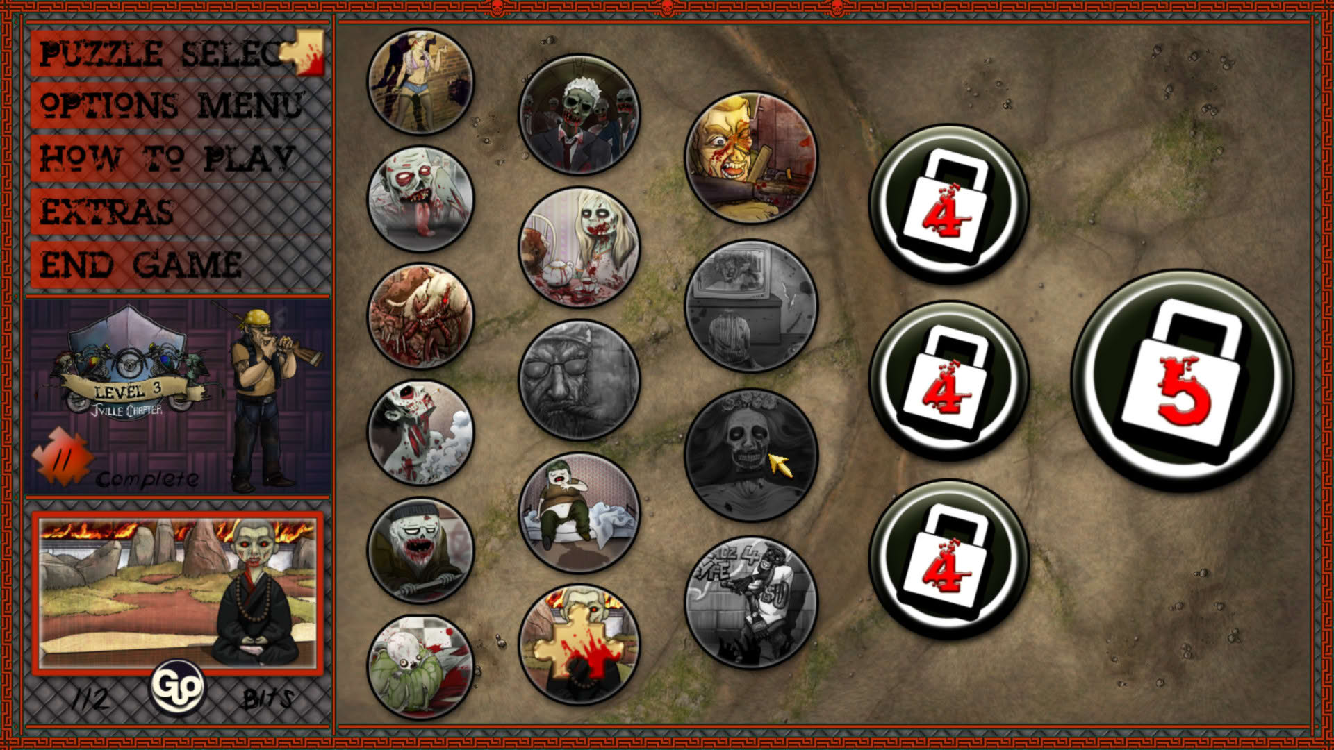 Screenshot for Pixel Puzzles: UndeadZ