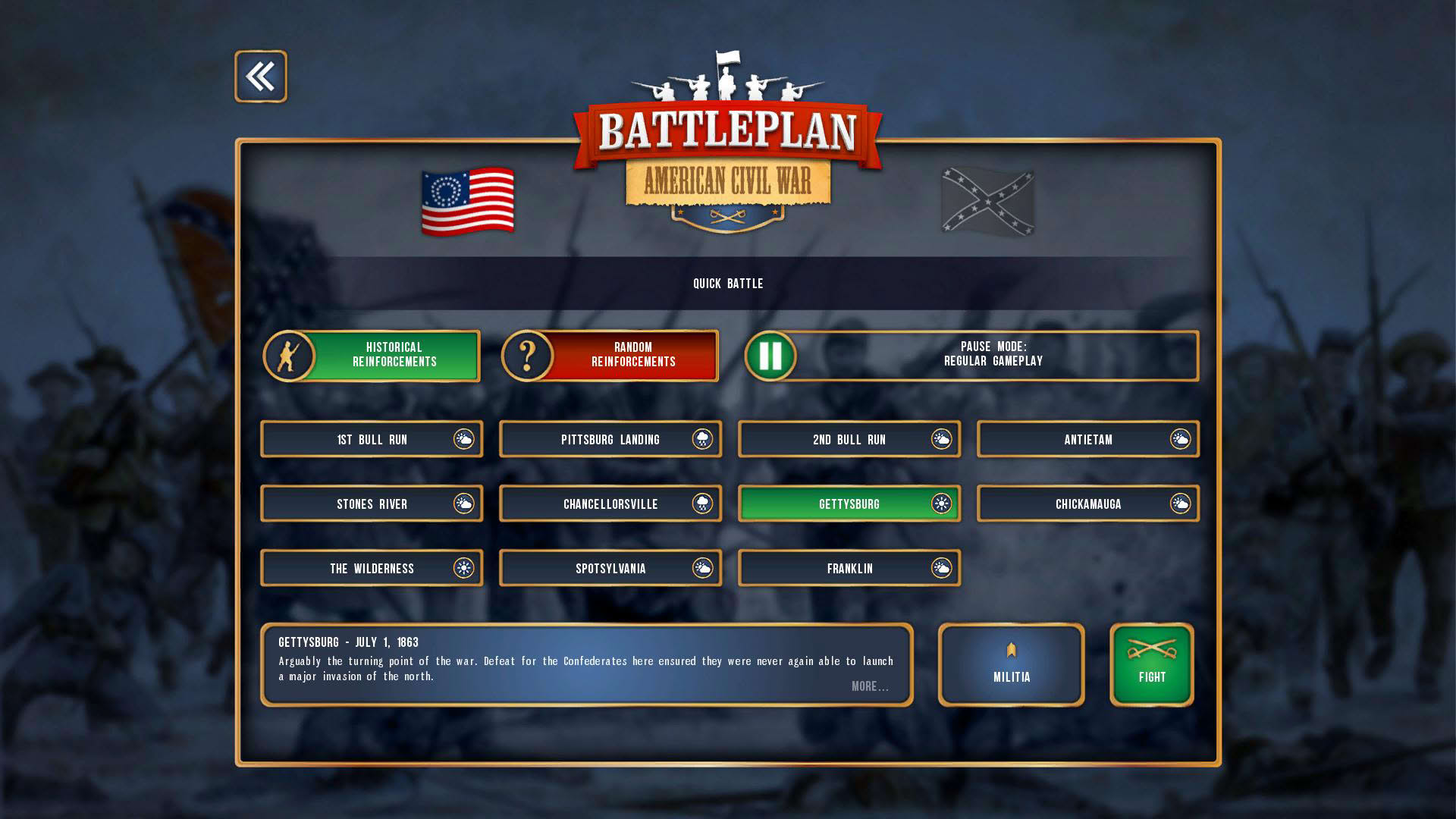 Screenshot for Battleplan: American Civil War