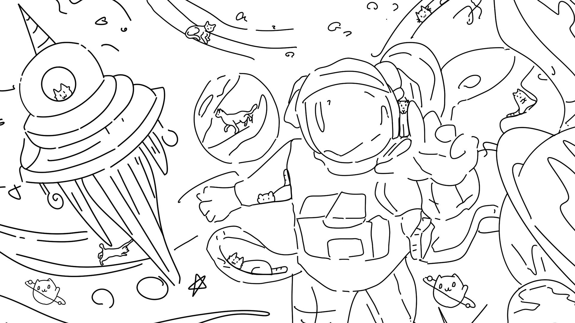Screenshot for 100 Space Cats