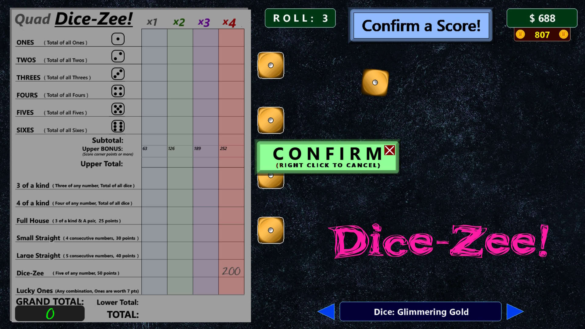Screenshot for Dice-Zee!