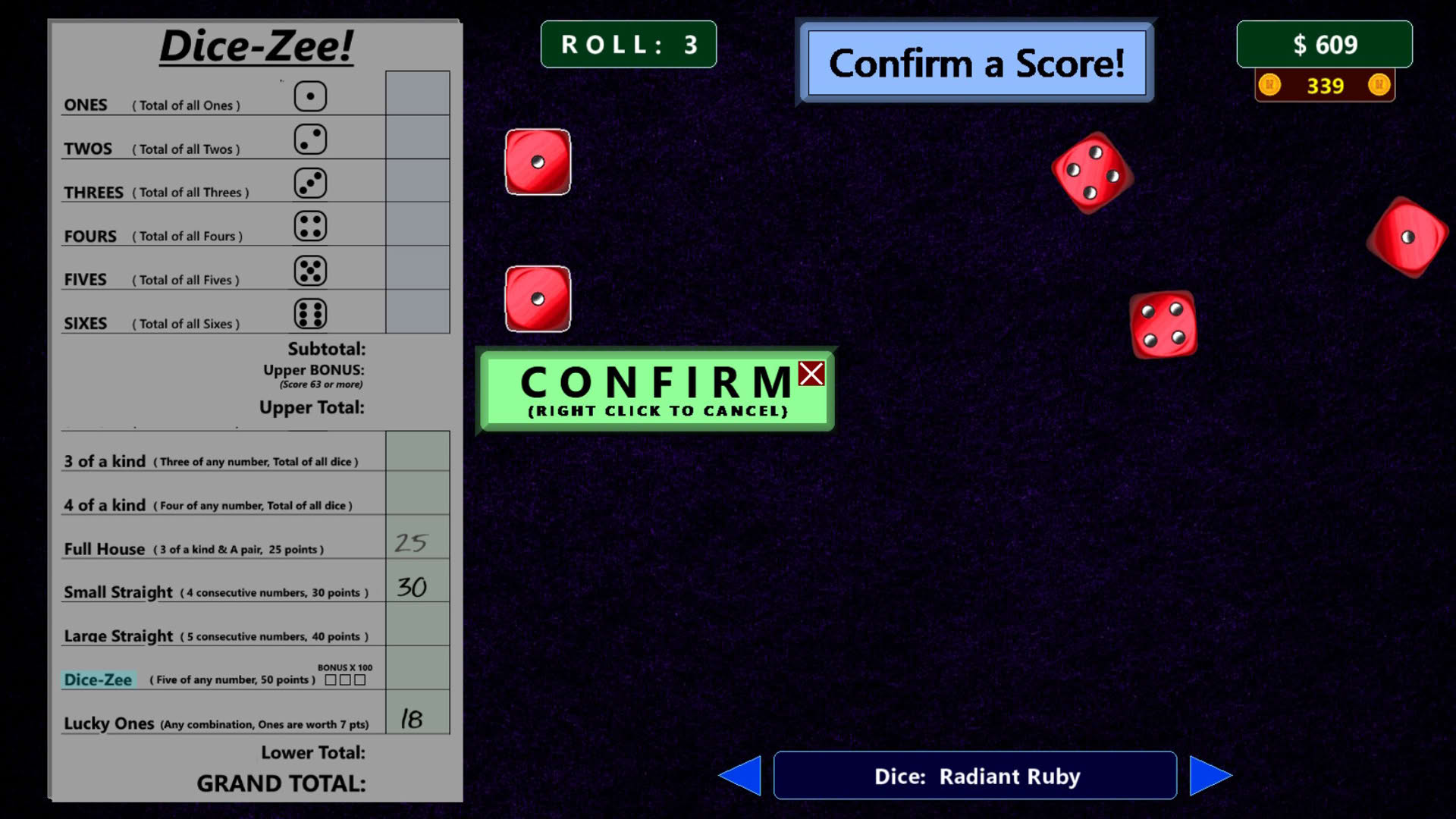 Screenshot for Dice-Zee!