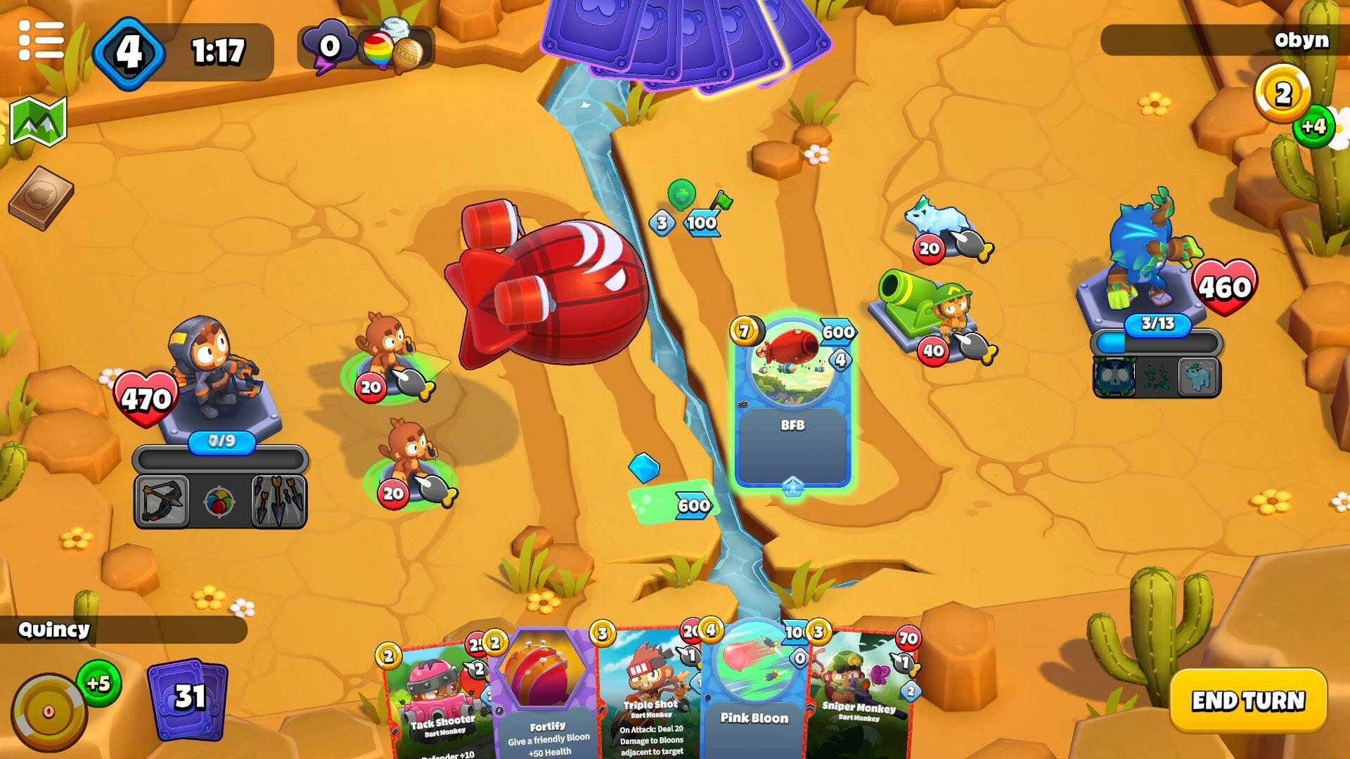Screenshot for Bloons Card Storm