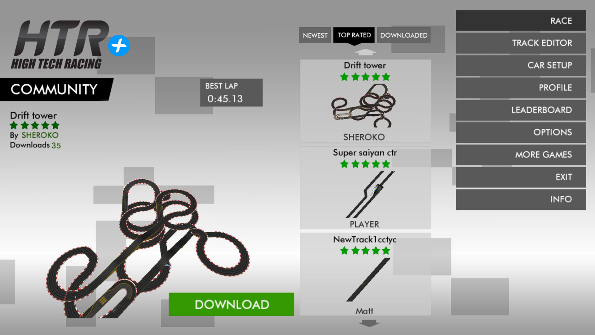 Screenshot for HTR+ Slot Car Simulation
