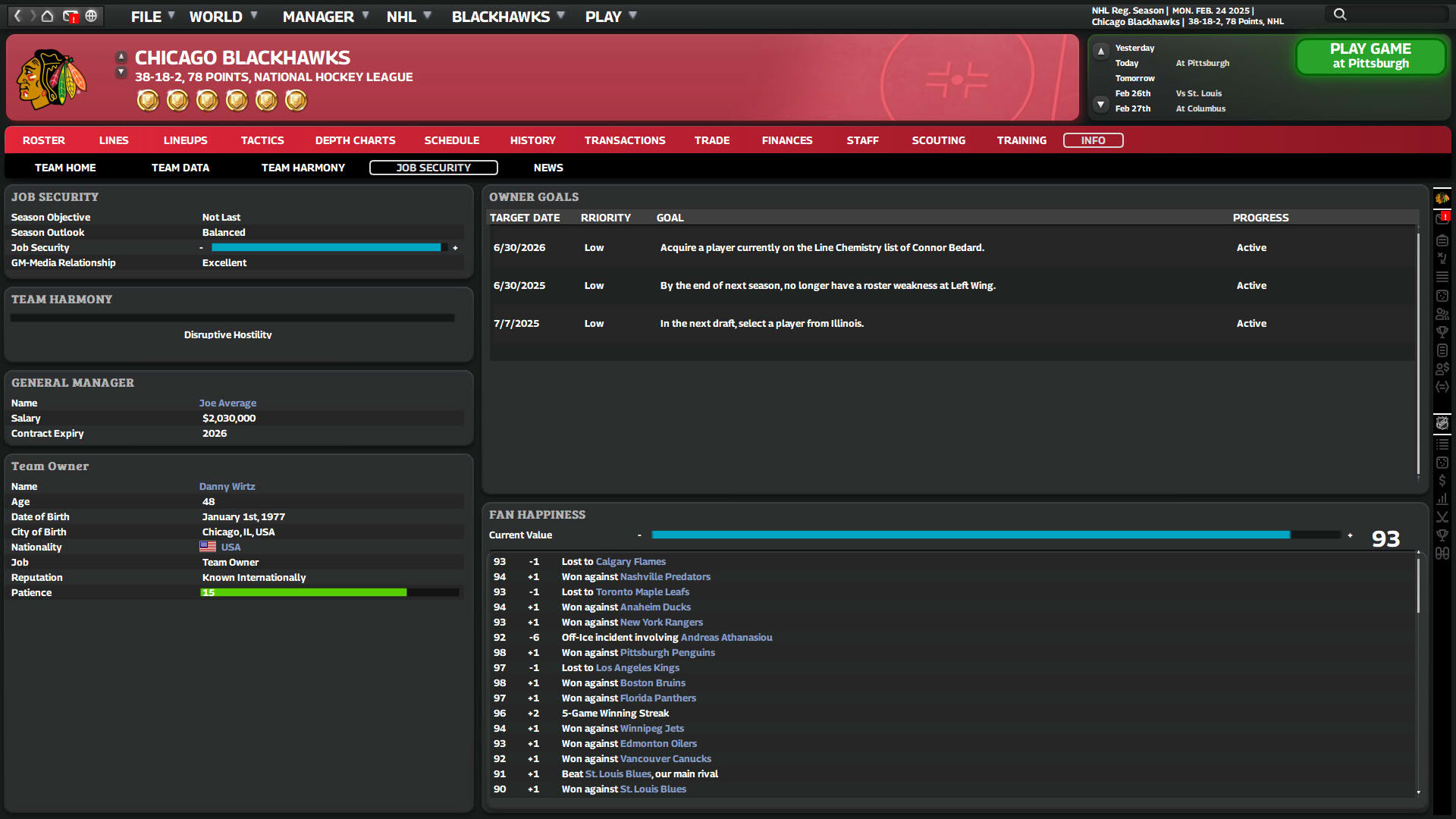 Screenshot for Franchise Hockey Manager 11