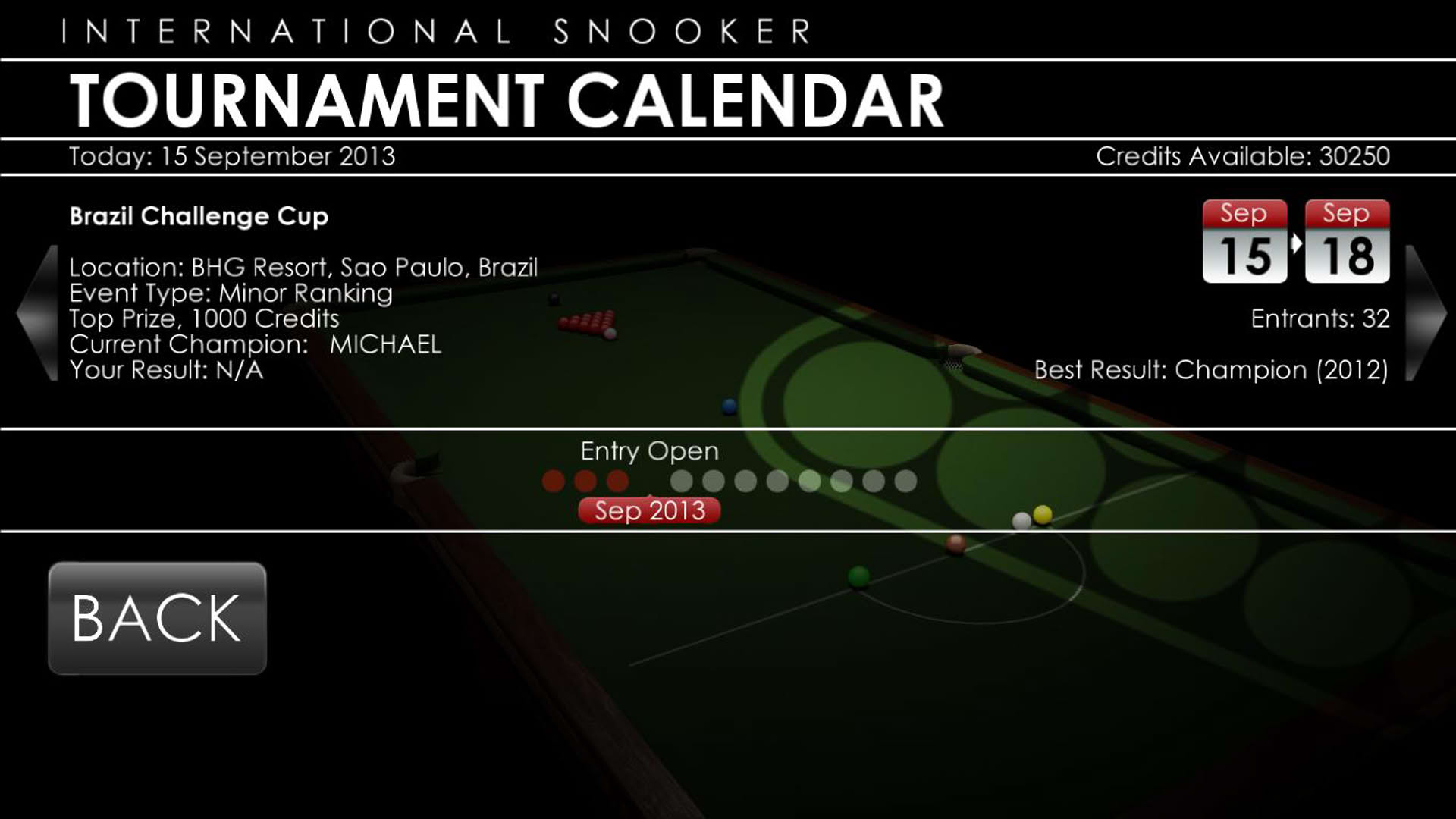 Screenshot for International Snooker