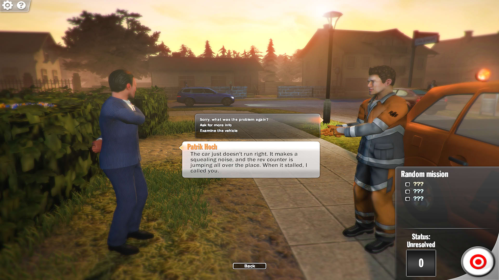 Screenshot for Roadside Assistance Simulator