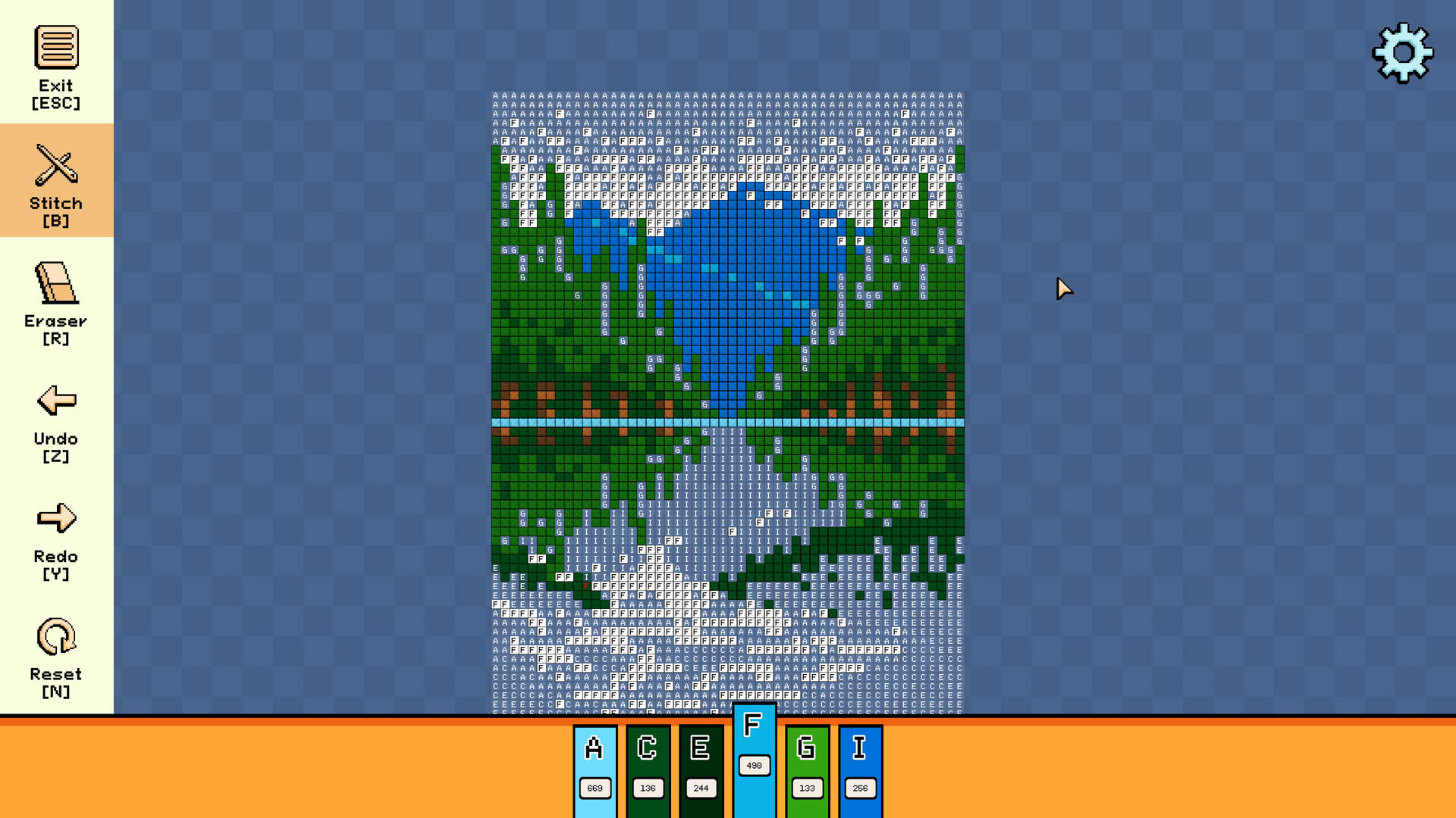 Screenshot for Pixel Cross Stitch: Color by Number