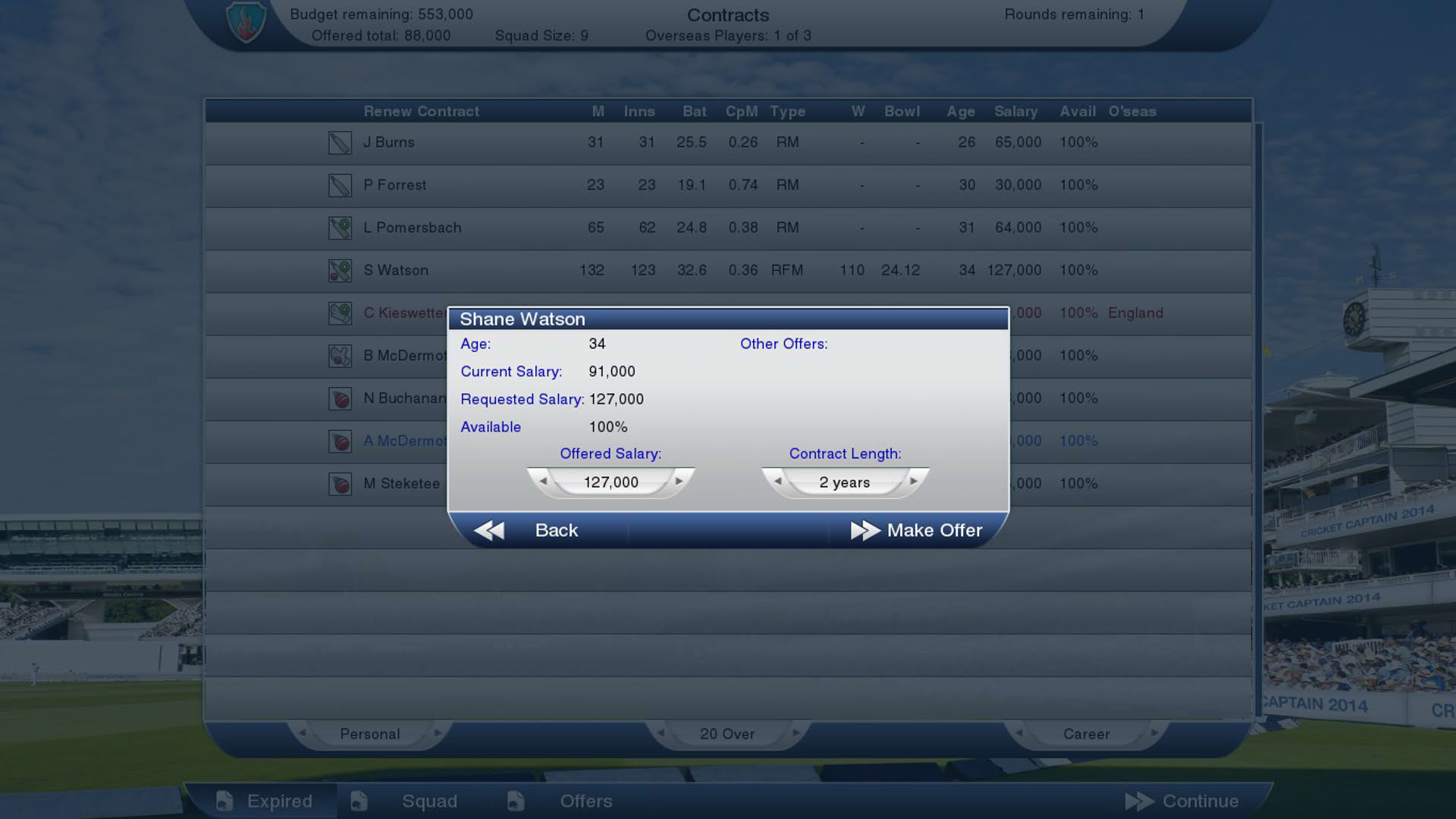 Screenshot for Cricket Captain 2014