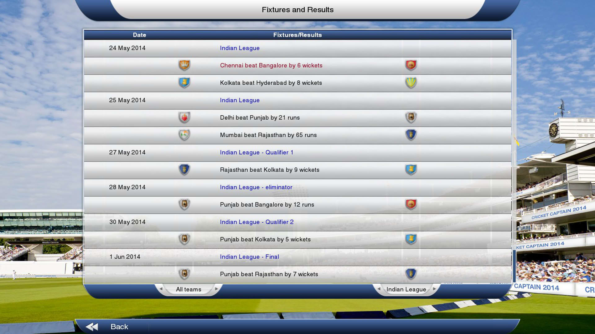 Screenshot for Cricket Captain 2014