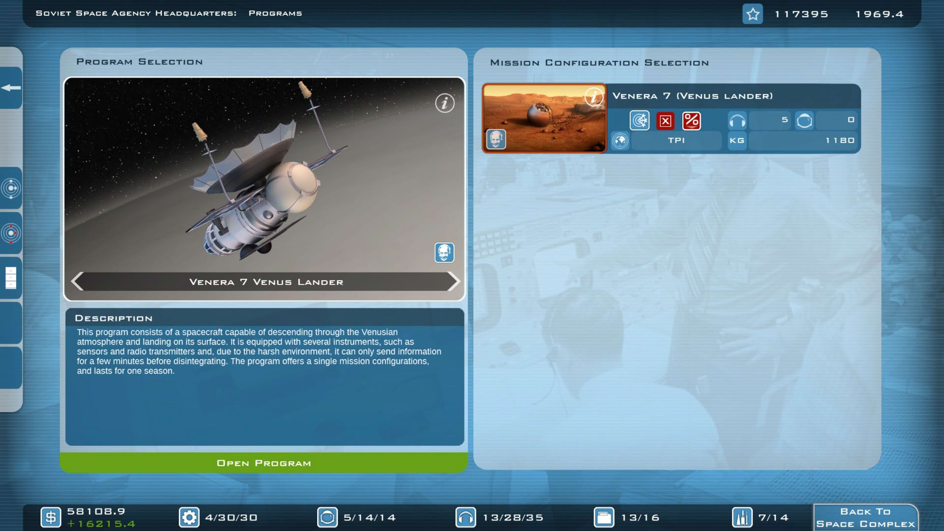 Screenshot for Buzz Aldrin's Space Program Manager